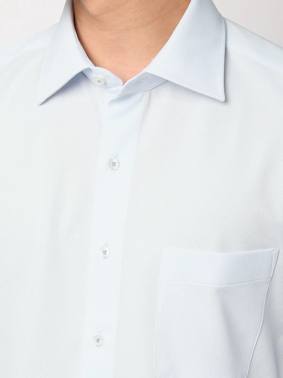 最高シャツ/ワイシャツ/長袖/ノンアイロンジャージー/ワイドカラー/FIT/ドレスシャツ サックス 首周り:37cm,裄丈:80cm