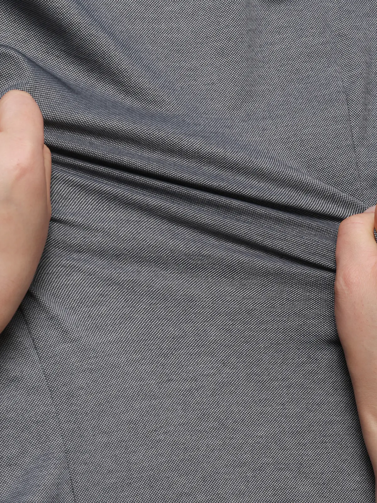 "超"伸びる涼しい最高シャツ／ワイシャツ／ノンアイロンジャージー／ワイドカラー／FIT／ドレスシャツ ネイビー 首周り:37cm,裄丈:80cm