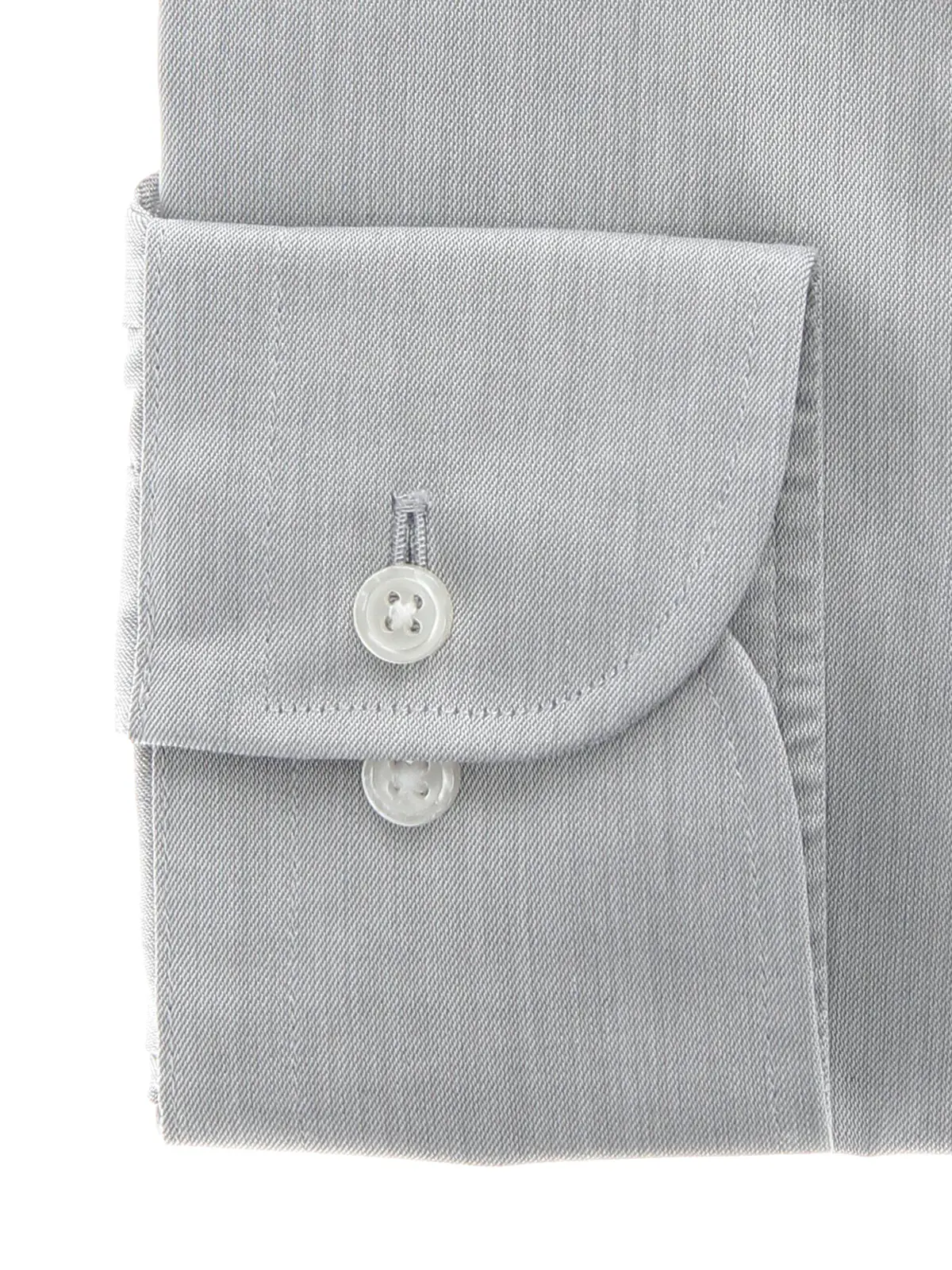 ワイシャツ／長袖／ノンアイロン／ワイドカラー／無地／BASIC／ドレスシャツ ライトグレー 首周り:37cm,裄丈:80cm