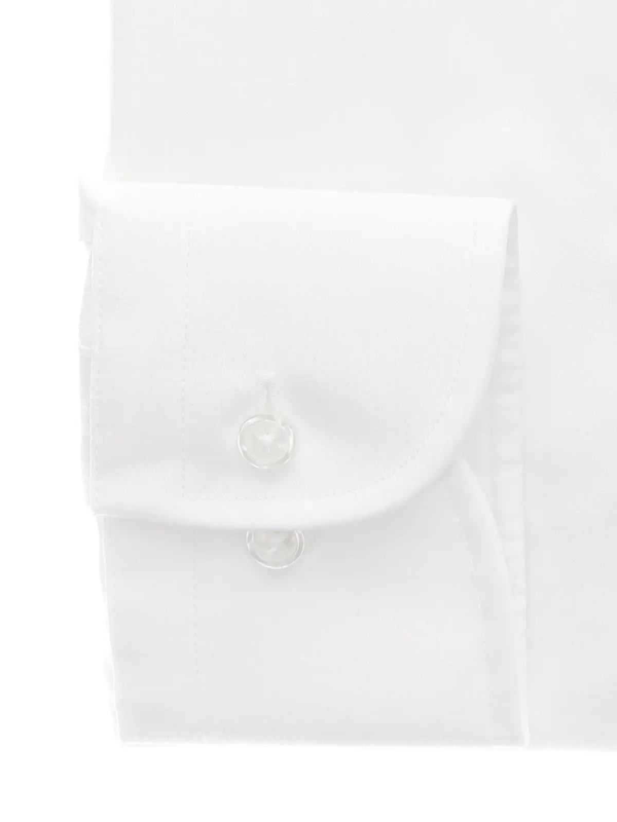 ▽ワイシャツ／長袖／ノンアイロン／形態安定／ホリゾンタルカラー／織柄／BASIC／ドレスシャツ ホワイト 首周り:37cm,裄丈:80cm