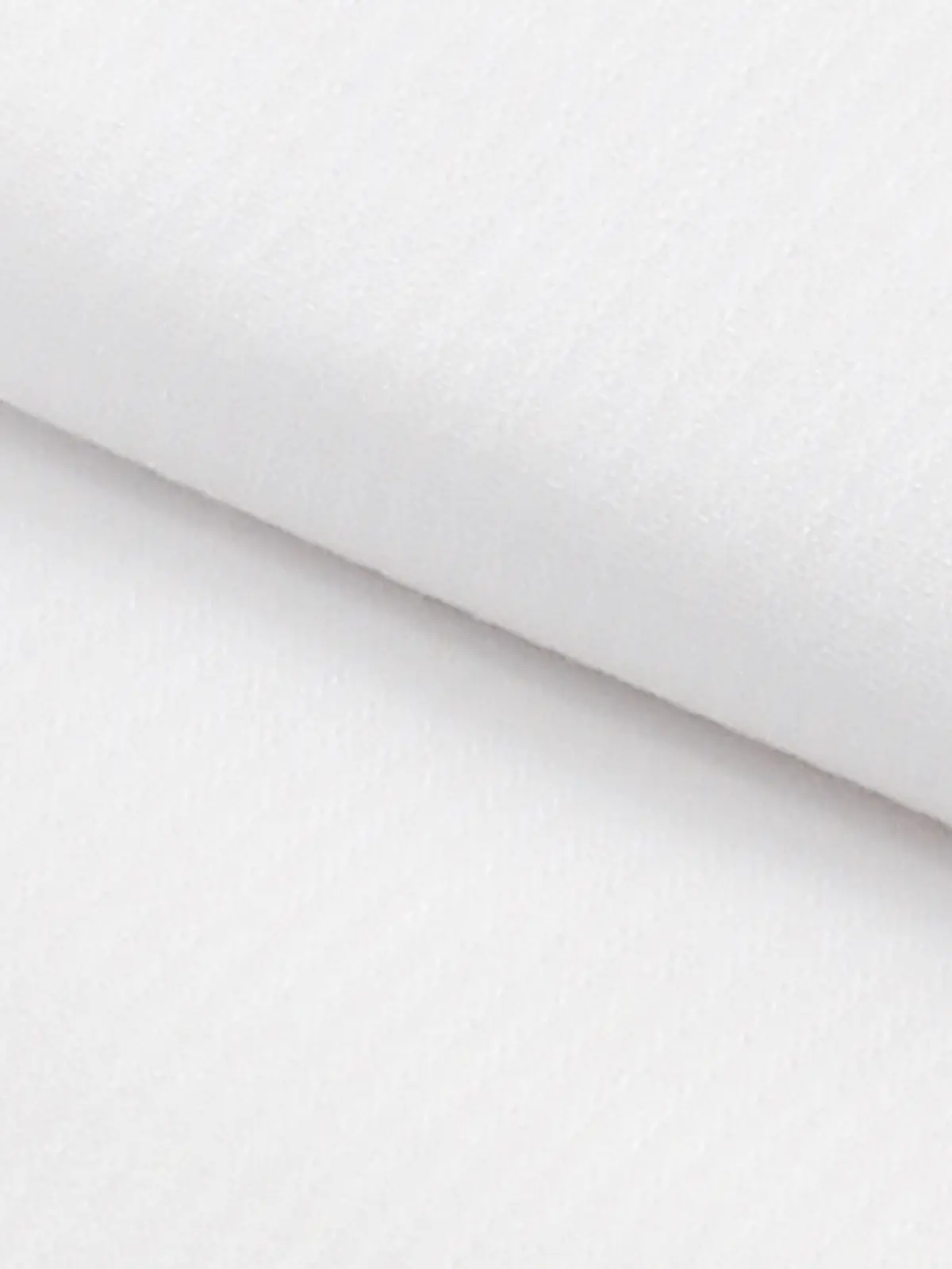 ▽ワイシャツ／長袖／ノンアイロン／形態安定／ホリゾンタルカラー／織柄／BASIC／ドレスシャツ ホワイト 首周り:37cm,裄丈:80cm