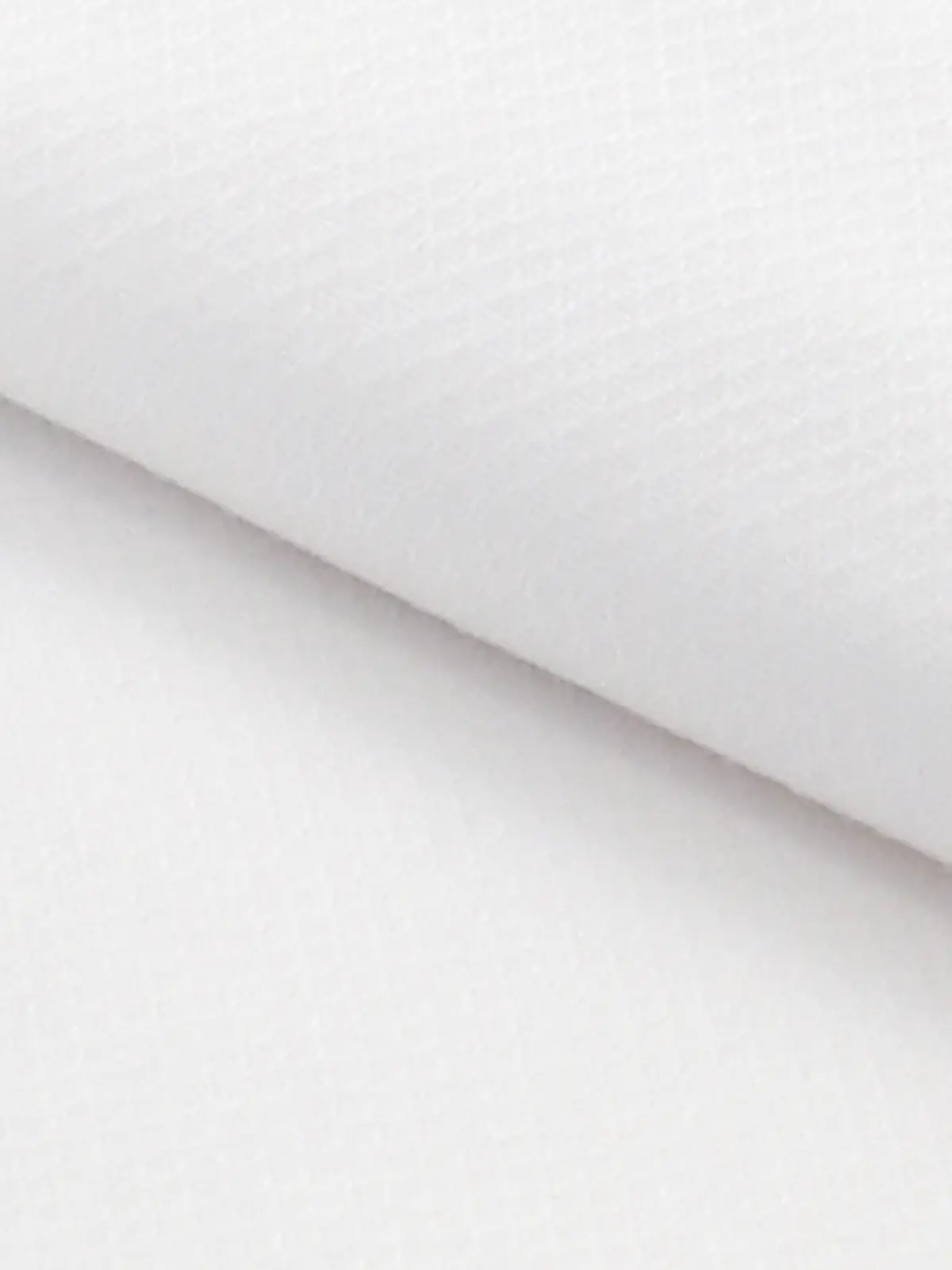 ワイシャツ／長袖／ノンアイロン／形態安定／ボタンダウンカラー／織柄／BASIC／ドレスシャツ ホワイト 首周り:37cm,裄丈:80cm