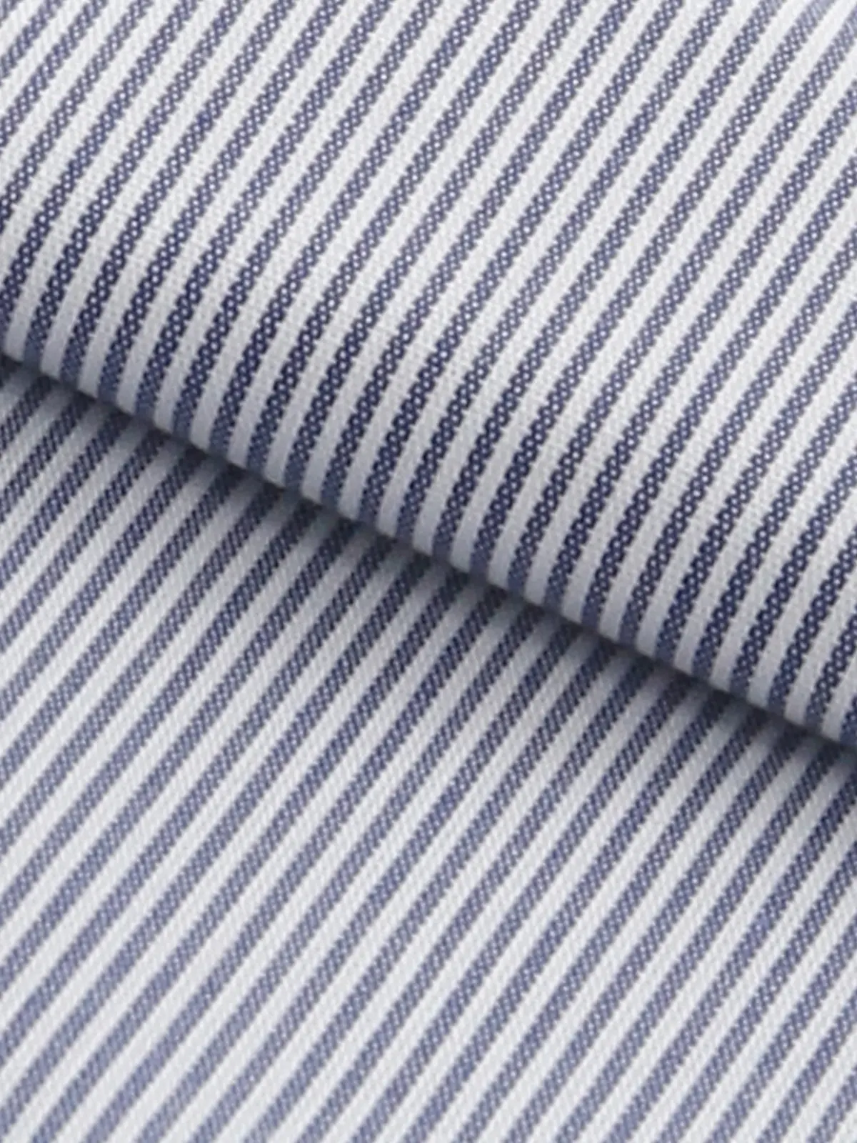 ▽ワイシャツ／長袖／ノンアイロン／形態安定／ワイドカラー／ストライプ／BASIC／ドレスシャツ ネイビー 首周り:37cm,裄丈:80cm