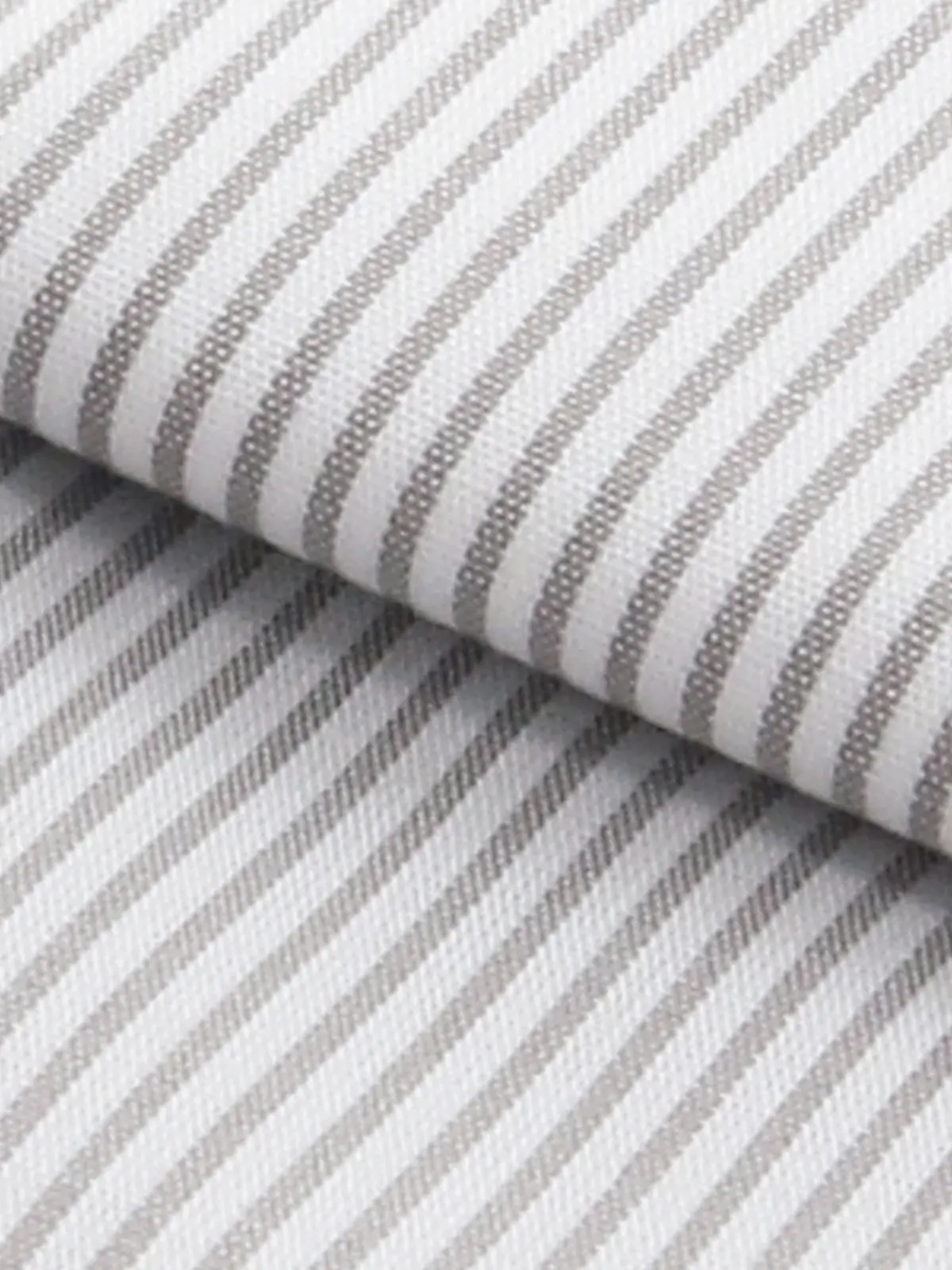 ▽ワイシャツ/長袖/ノンアイロン/形態安定/ワイドカラー/ストライプ/BASIC/ドレスシャツ グレー 首周り:37cm,裄丈:80cm