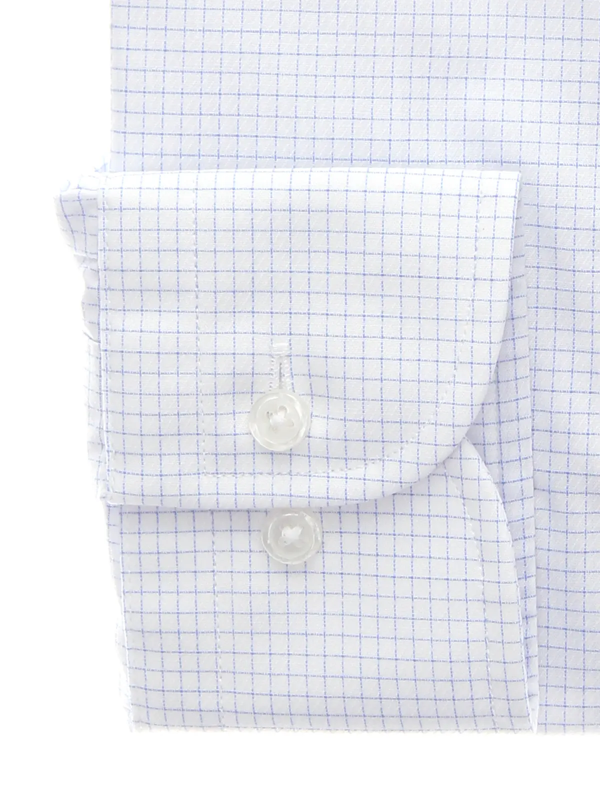 ワイシャツ/長袖/ノンアイロン/形態安定/ボタンダウンカラー/チェック/BASIC/ドレスシャツ サックス 首周り:37cm,裄丈:80cm