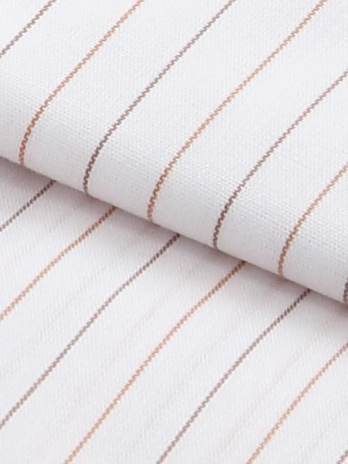 ▽ワイシャツ/長袖/ノンアイロン/形態安定/ワイドカラー/ストライプ/BASIC/ドレスシャツ ブラウン 首周り:37cm,裄丈:80cm