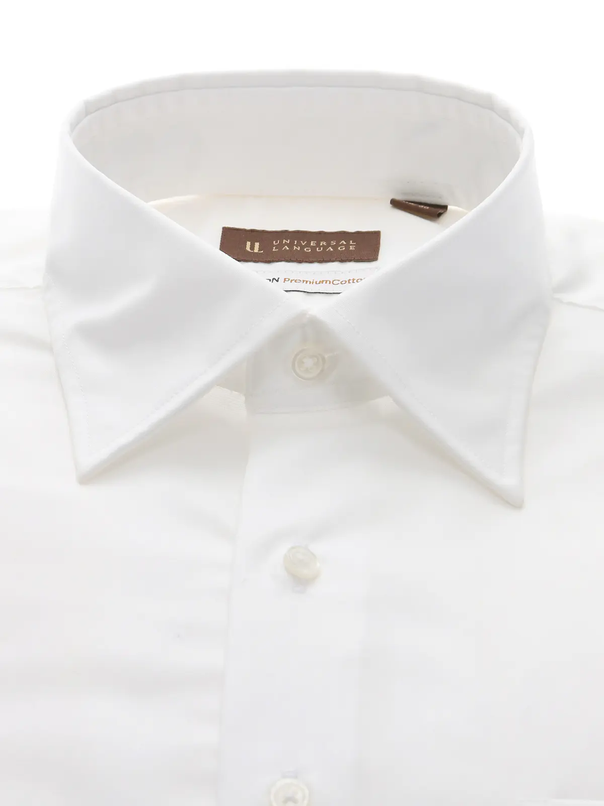 ワイシャツ／長袖／ノンアイロン／形態安定／レギュラーカラー／無地／BASIC／ドレスシャツ ホワイト 首周り:37cm,裄丈:80cm