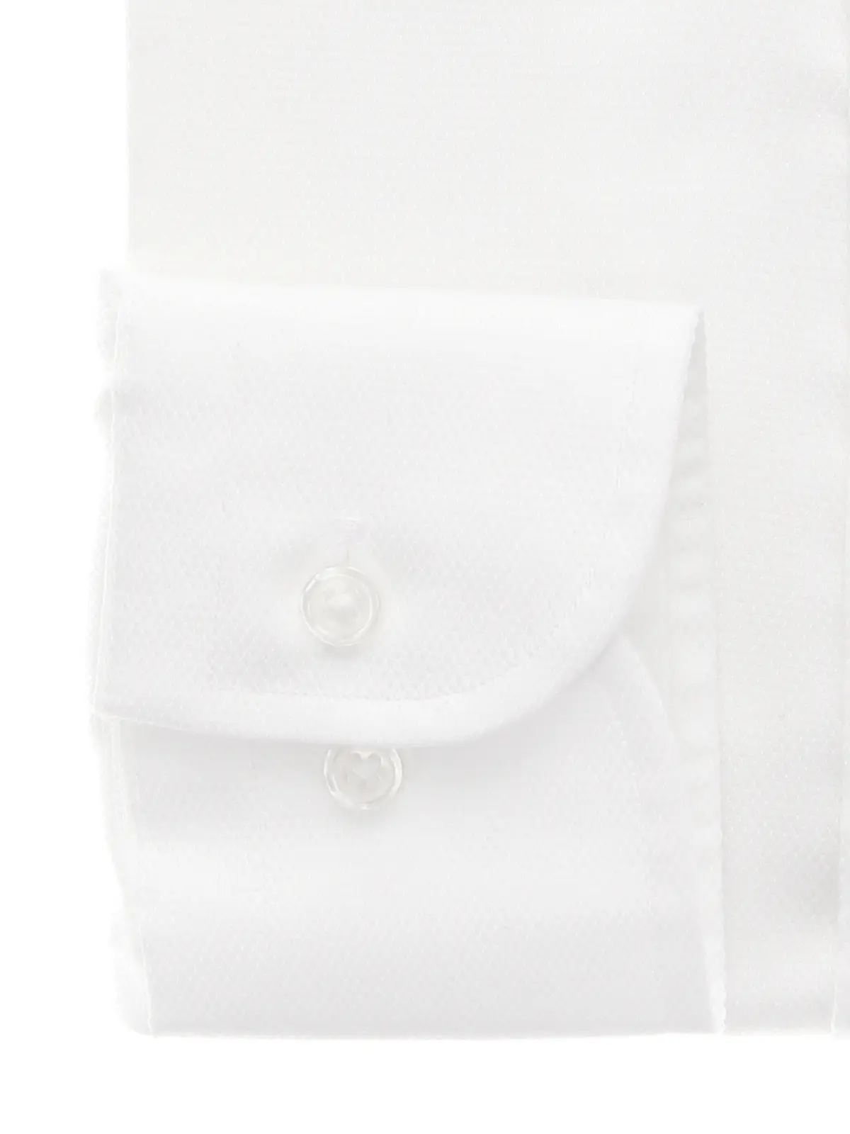 ▽ワイシャツ／長袖／ノンアイロン／ボタンダウンカラー／織柄／BASIC／ドレスシャツ ホワイト 首周り:37cm,裄丈:80cm