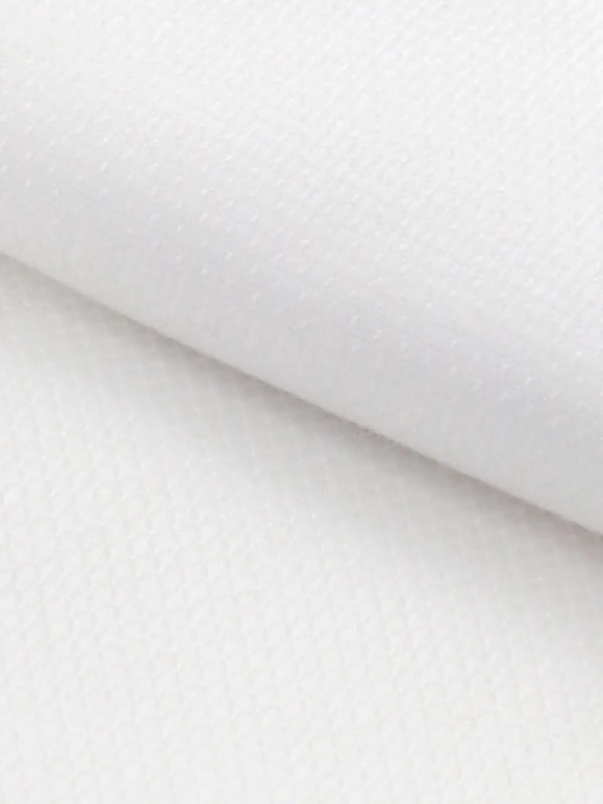 ▽ワイシャツ／長袖／ノンアイロン／ボタンダウンカラー／織柄／BASIC／ドレスシャツ ホワイト 首周り:37cm,裄丈:80cm