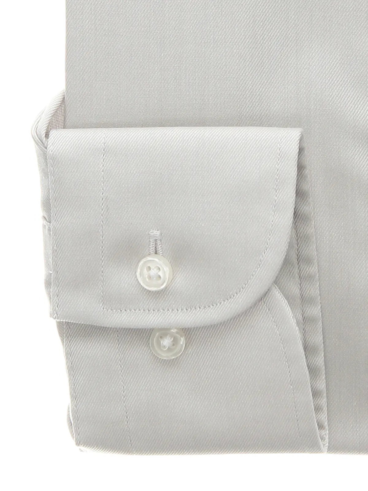 ▽ワイシャツ／長袖／ノンアイロン／ワイドカラー／無地／BASIC／ドレスシャツ ライトグレー 首周り:37cm,裄丈:80cm