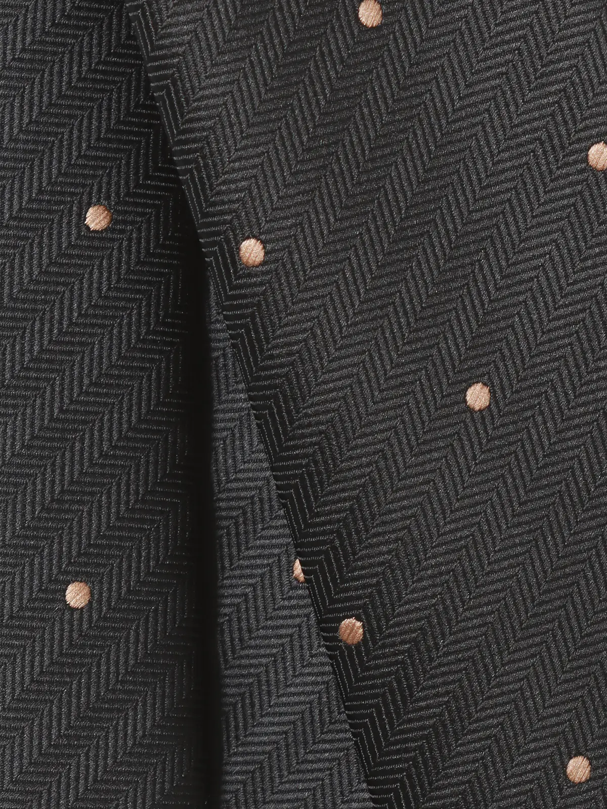 ネクタイ/ポリエステル/ドット ブラック 0