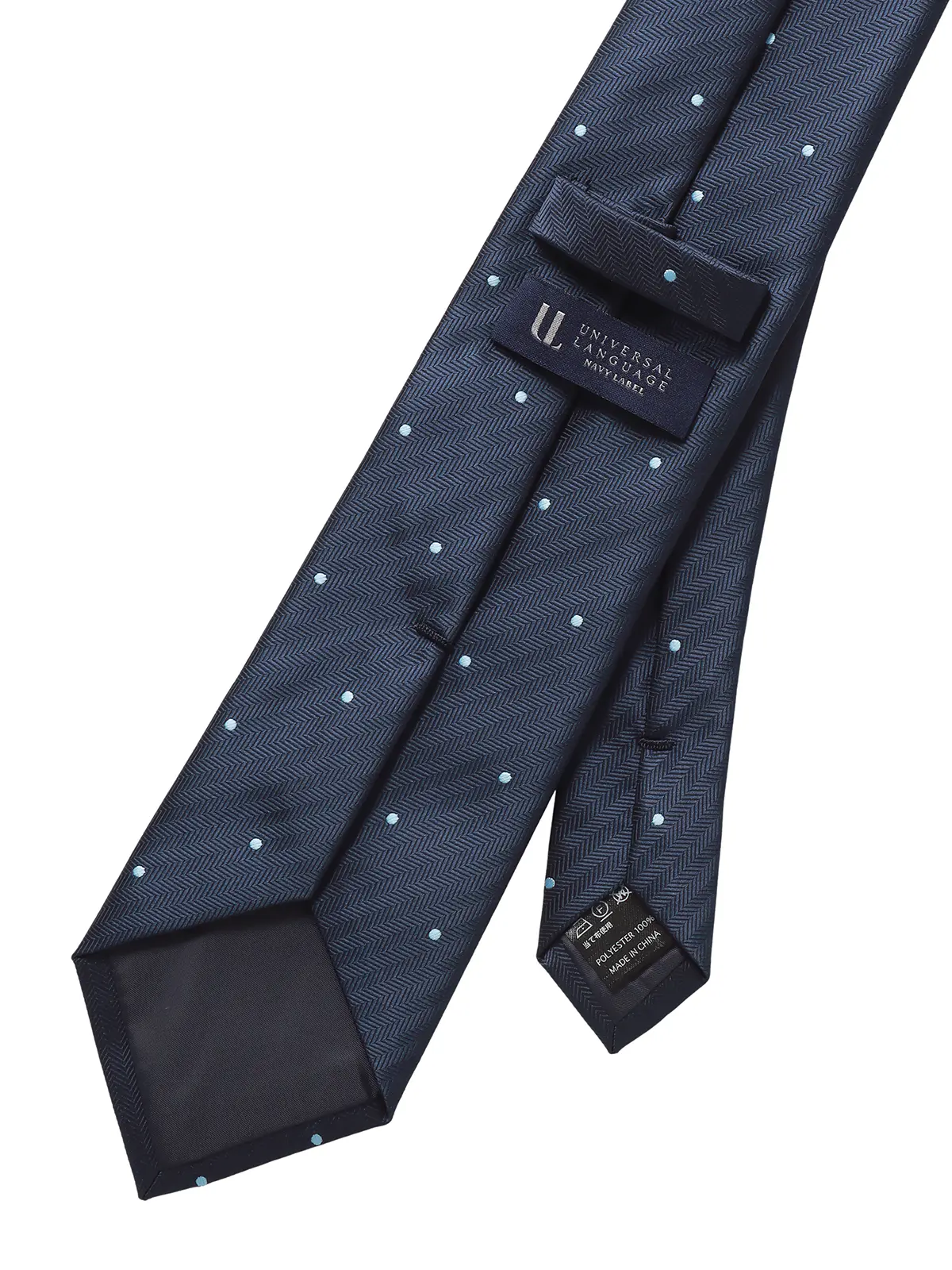 ネクタイ/ポリエステル/ドット ネイビー 0