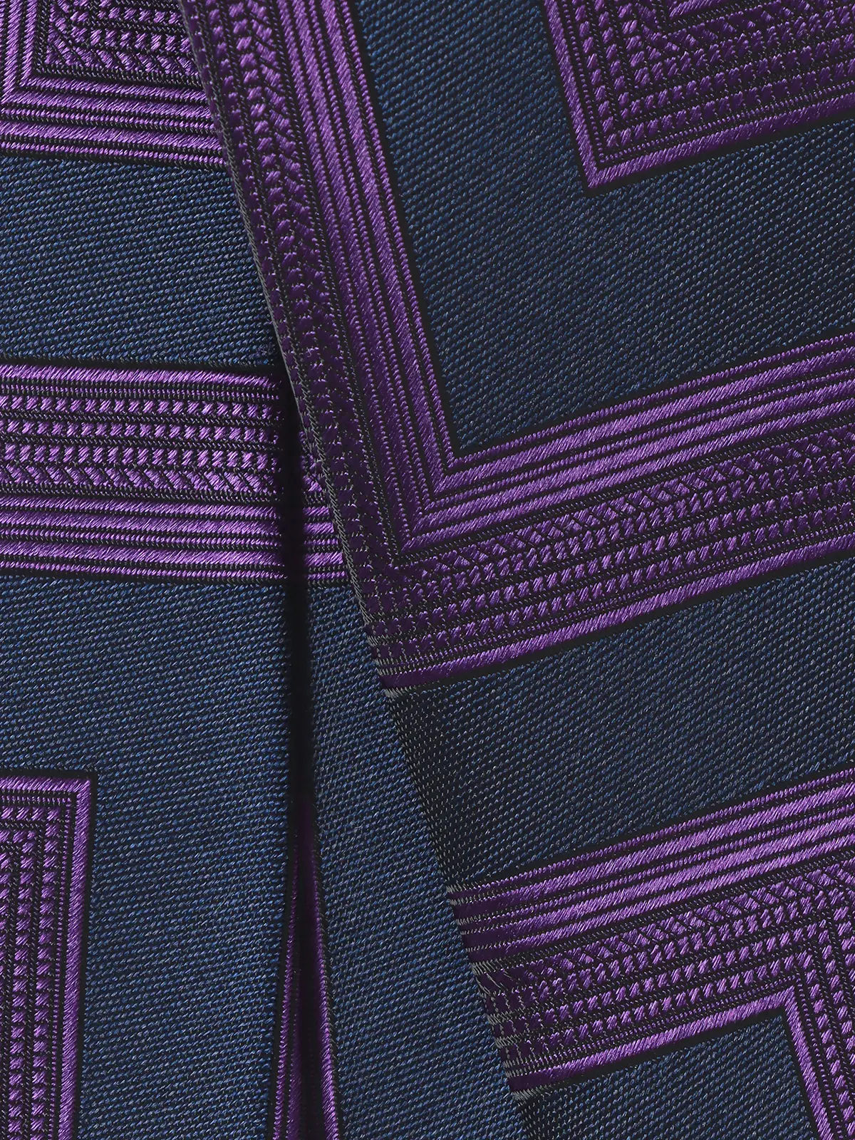 ネクタイ／シルクポリエステル／総柄 ネイビー 0