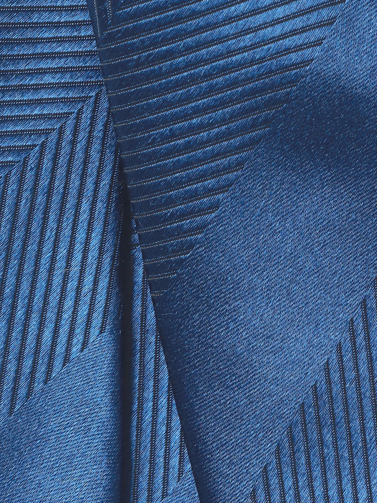 ネクタイ/シルクポリエステル/ヘリンボーン ブルー 0