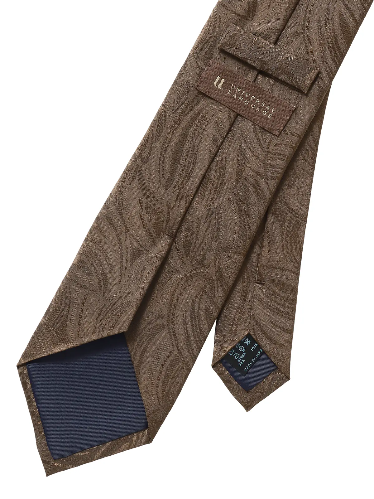 ネクタイ/小倉織物/JAPAN MADE/シルク/総柄 ブラウン 0