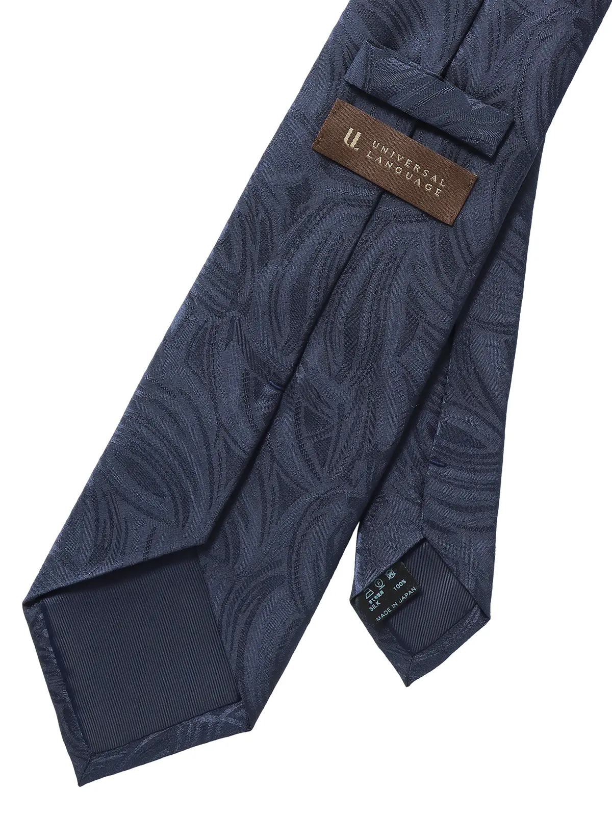 ネクタイ／小倉織物／JAPAN MADE／シルク／総柄 ネイビー 0