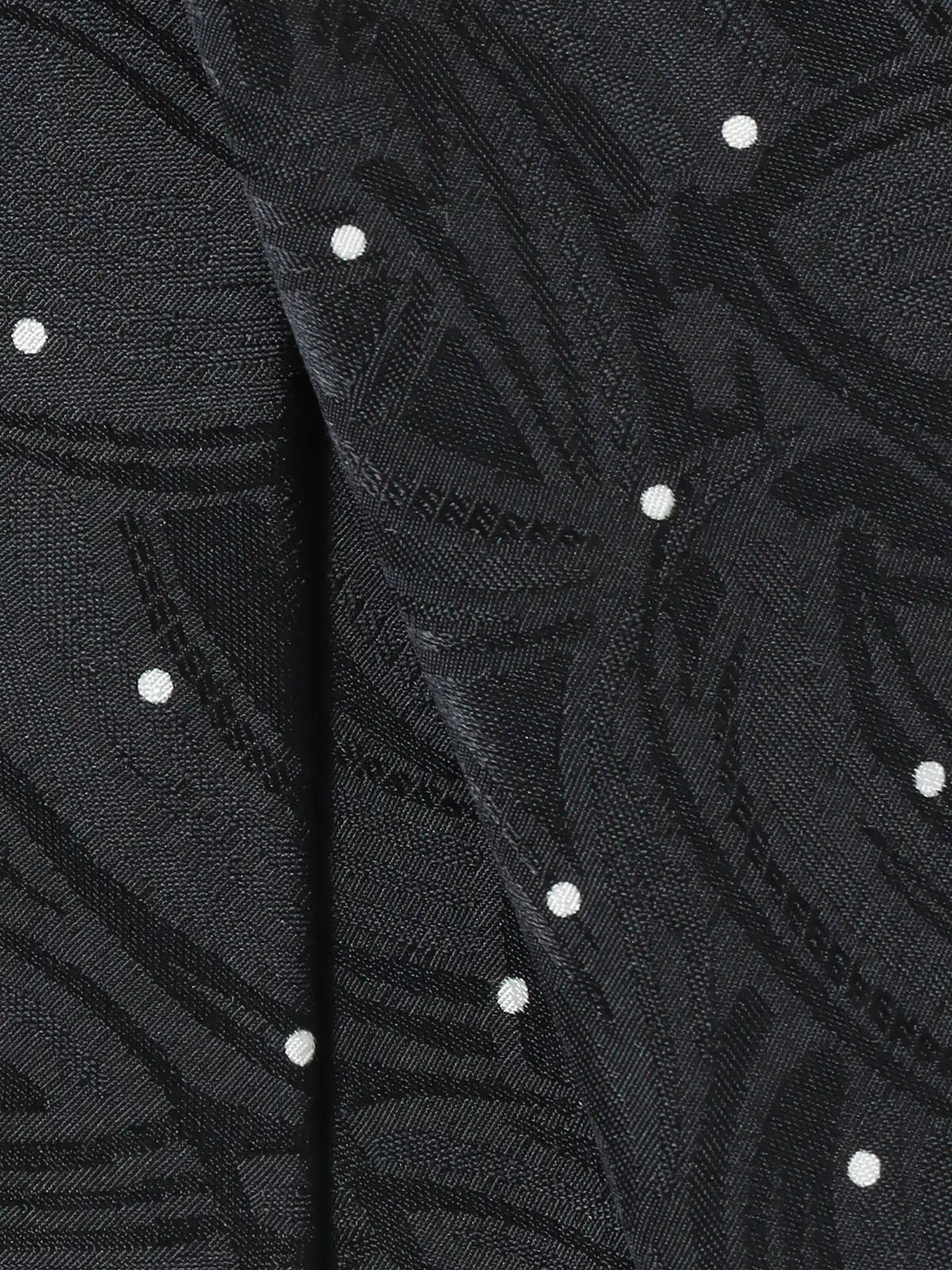 ネクタイ／小倉織物／JAPAN MADE／シルク／ドット ブラック 0