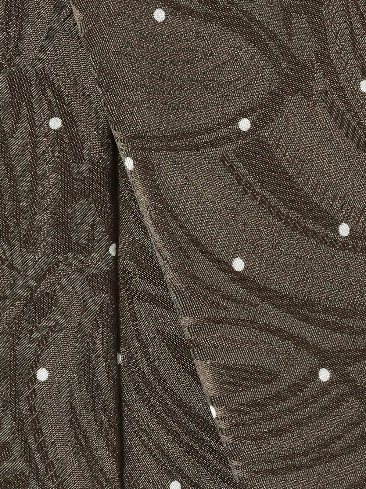 ネクタイ/小倉織物/JAPAN MADE/シルク/ドット カーキ 0