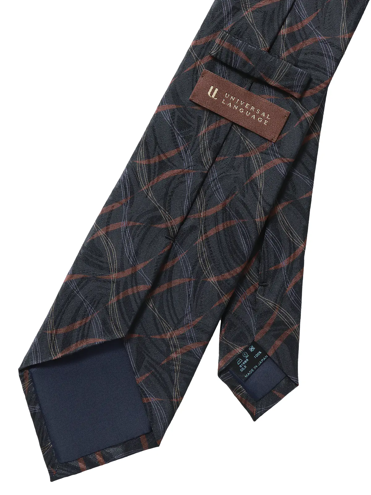 ネクタイ／小倉織物／JAPAN MADE／シルク／総柄 ブラック 0