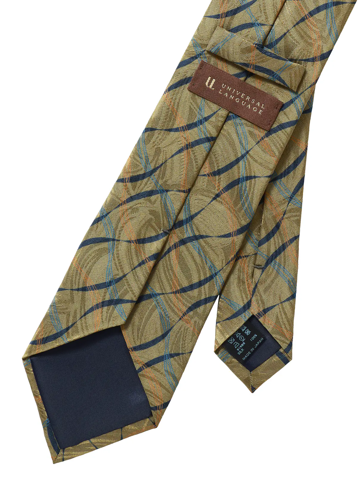 ネクタイ／小倉織物／JAPAN MADE／シルク／総柄 カーキ 0
