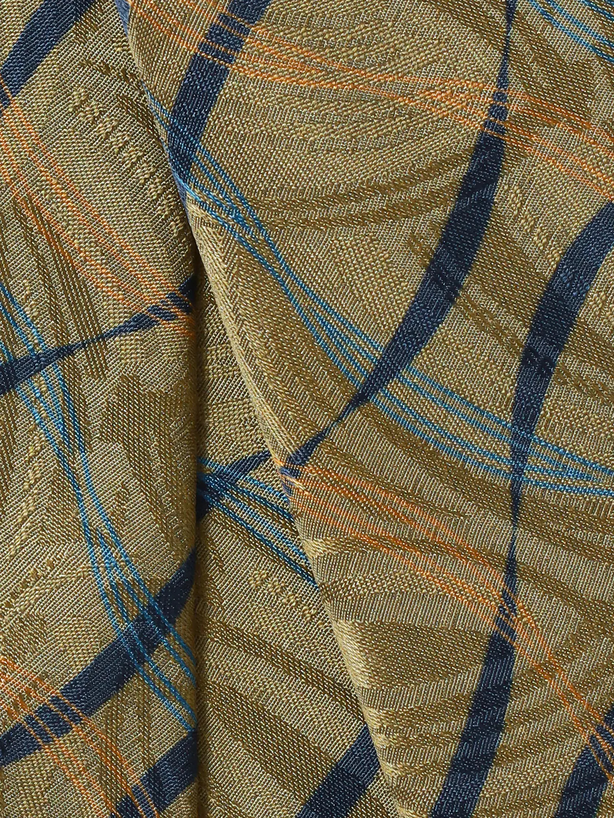 ネクタイ／小倉織物／JAPAN MADE／シルク／総柄 カーキ 0