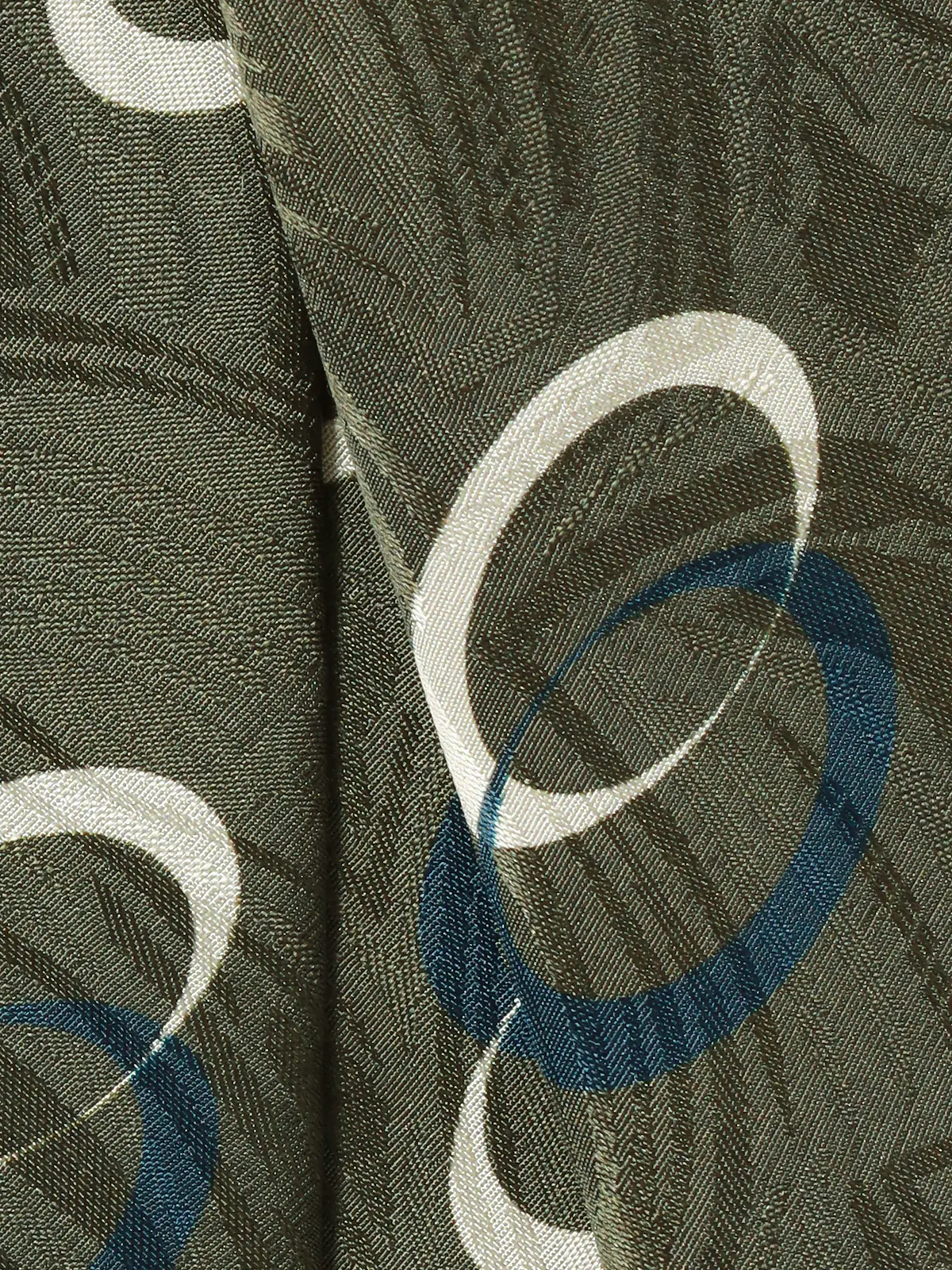 ネクタイ／小倉織物／JAPAN MADE／シルク／総柄 カーキ 0