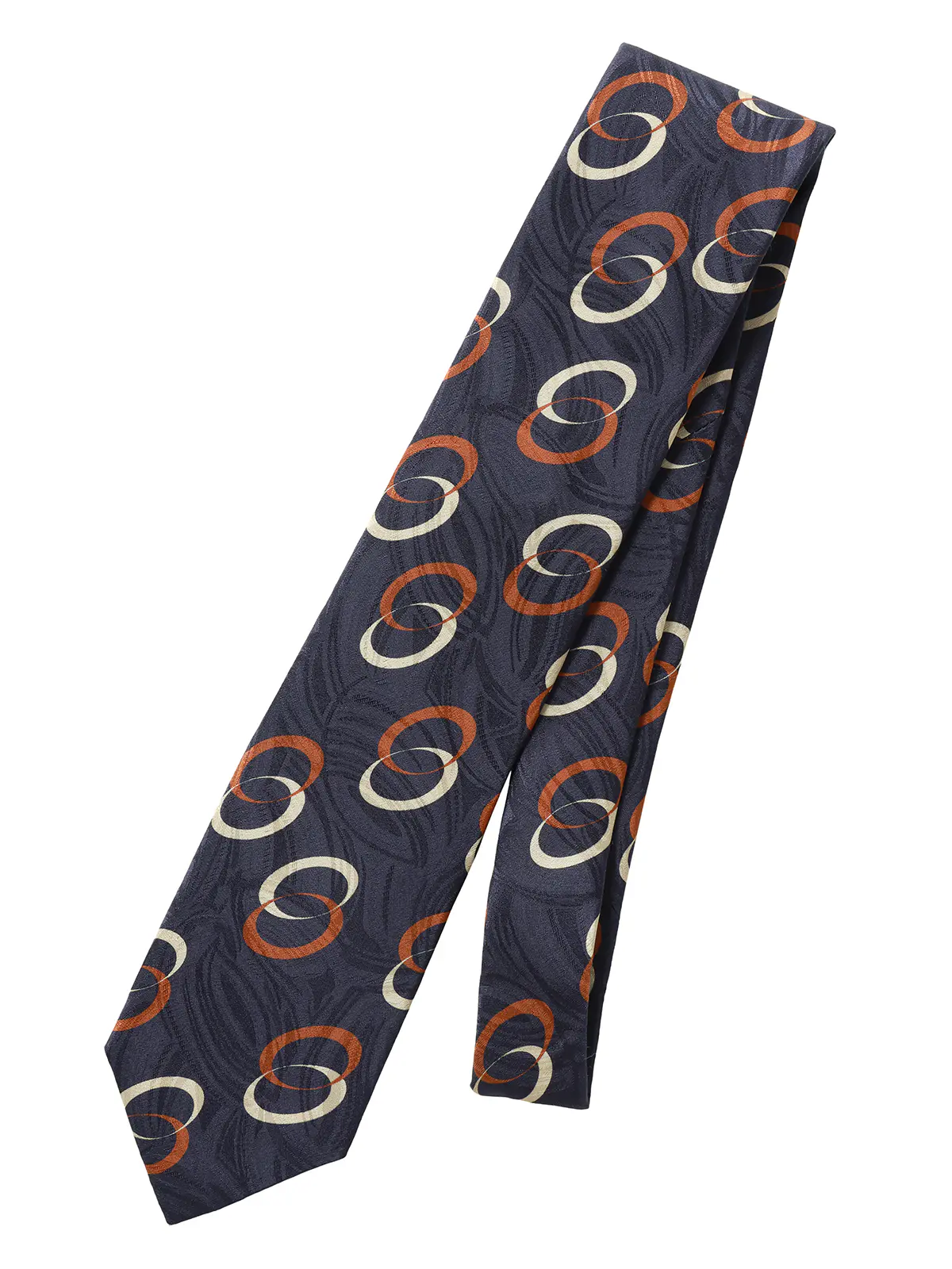 ネクタイ/小倉織物/JAPAN MADE/シルク/総柄 ネイビー 1