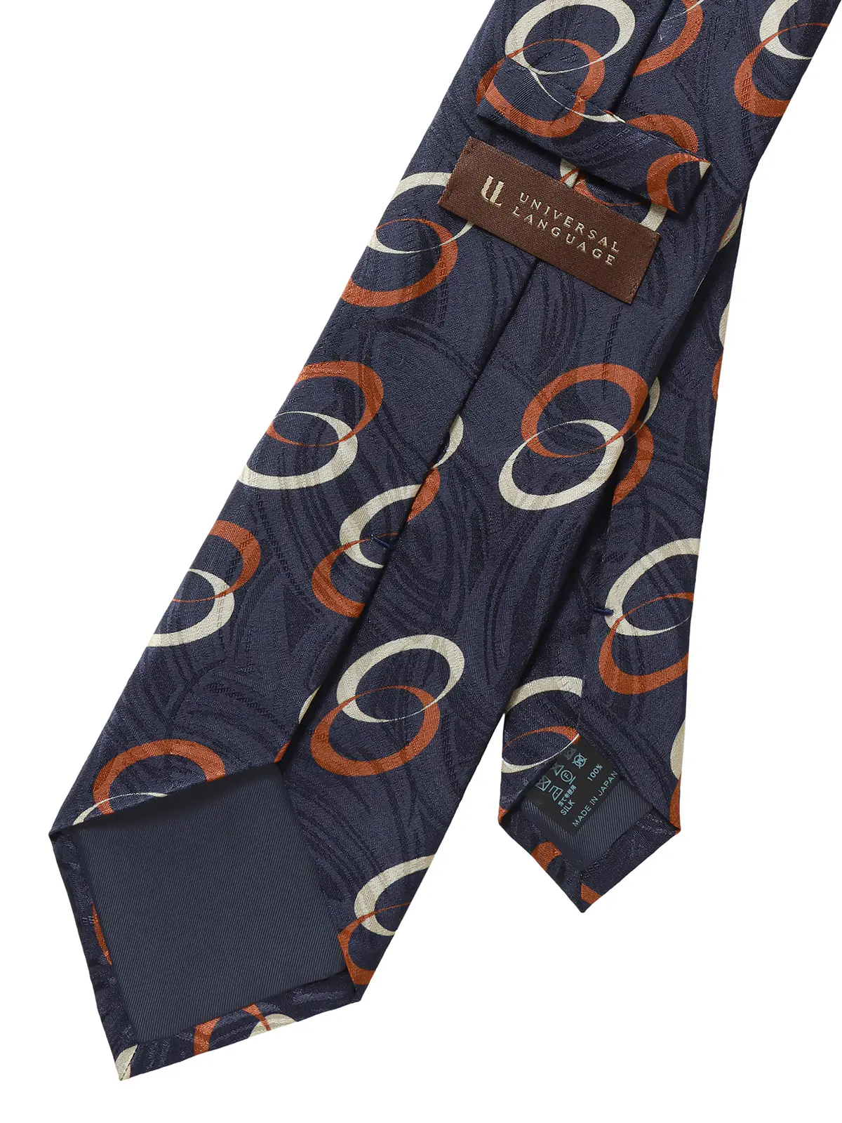 ネクタイ/小倉織物/JAPAN MADE/シルク/総柄 ネイビー 1