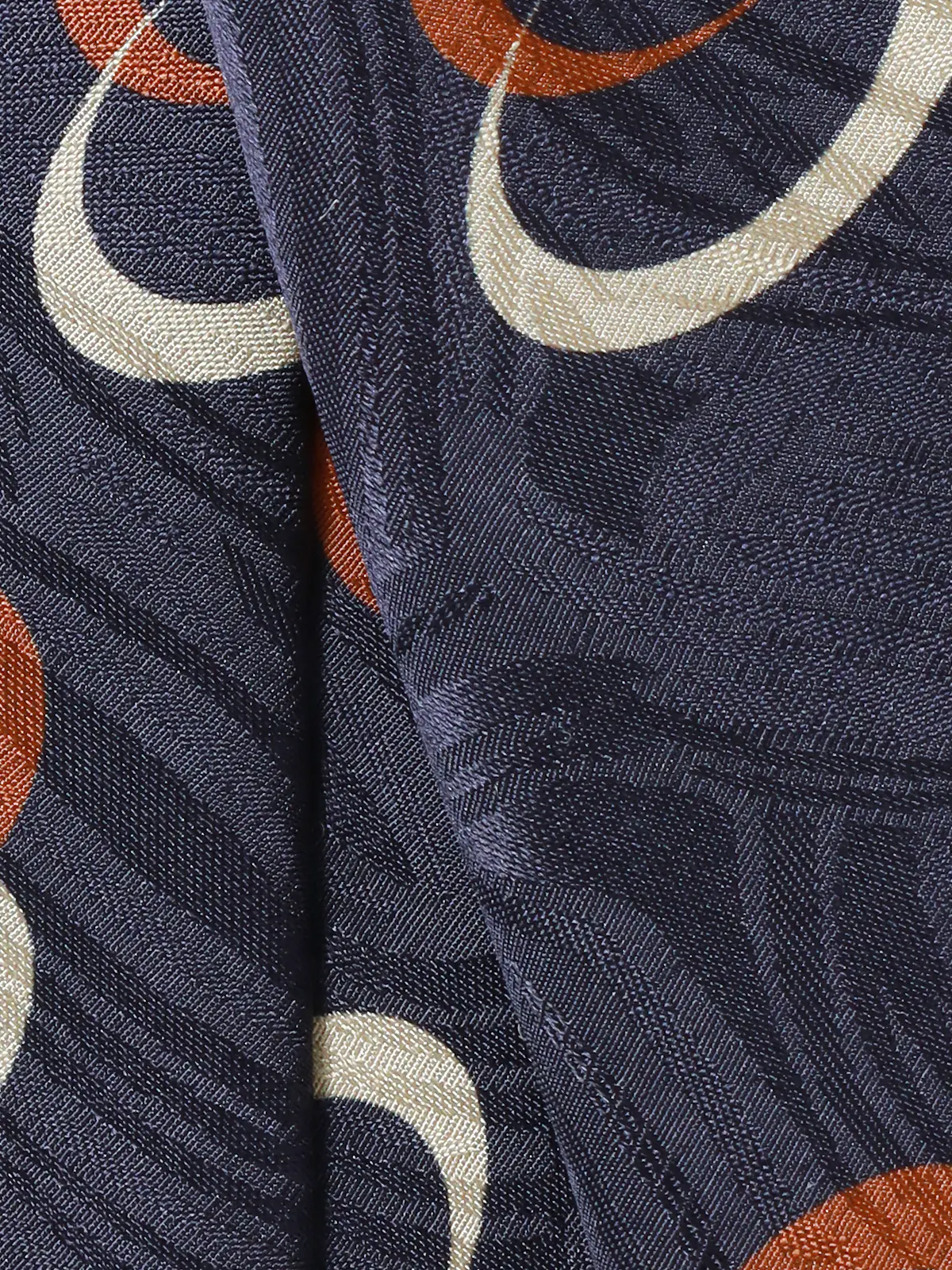 ネクタイ/小倉織物/JAPAN MADE/シルク/総柄 ネイビー 1