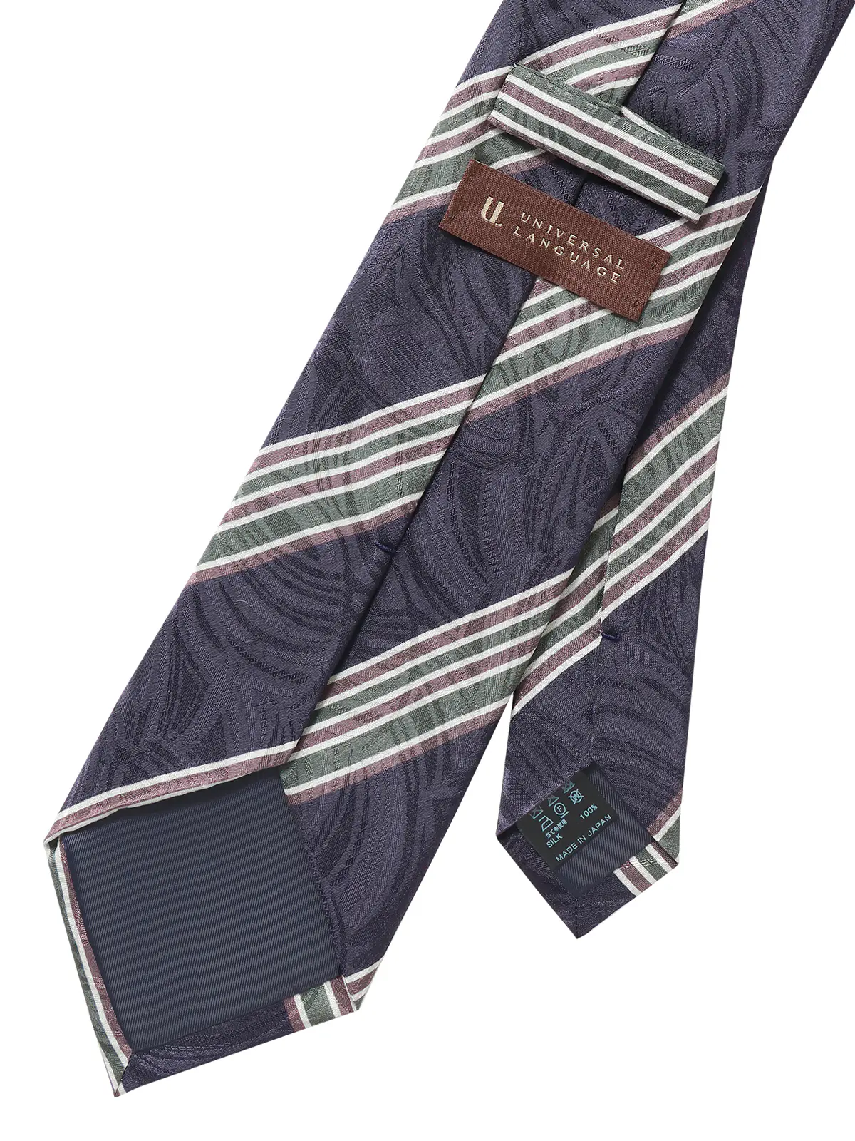 ネクタイ/小倉織物/JAPAN MADE/シルク/ストライプ ネイビー 0