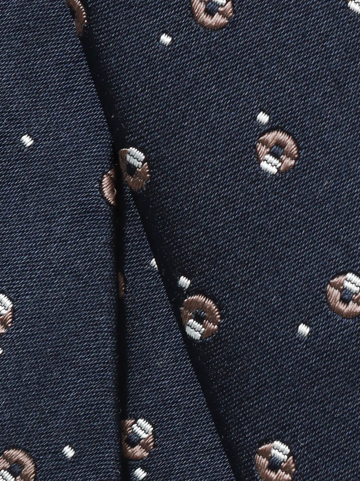 ネクタイ／桐生織／JAPAN MADE／シルク／小紋 ネイビー 0