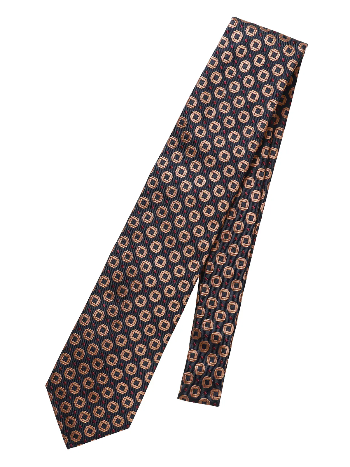 ネクタイ／桐生織／JAPAN MADE／シルク／小紋 ネイビー 1