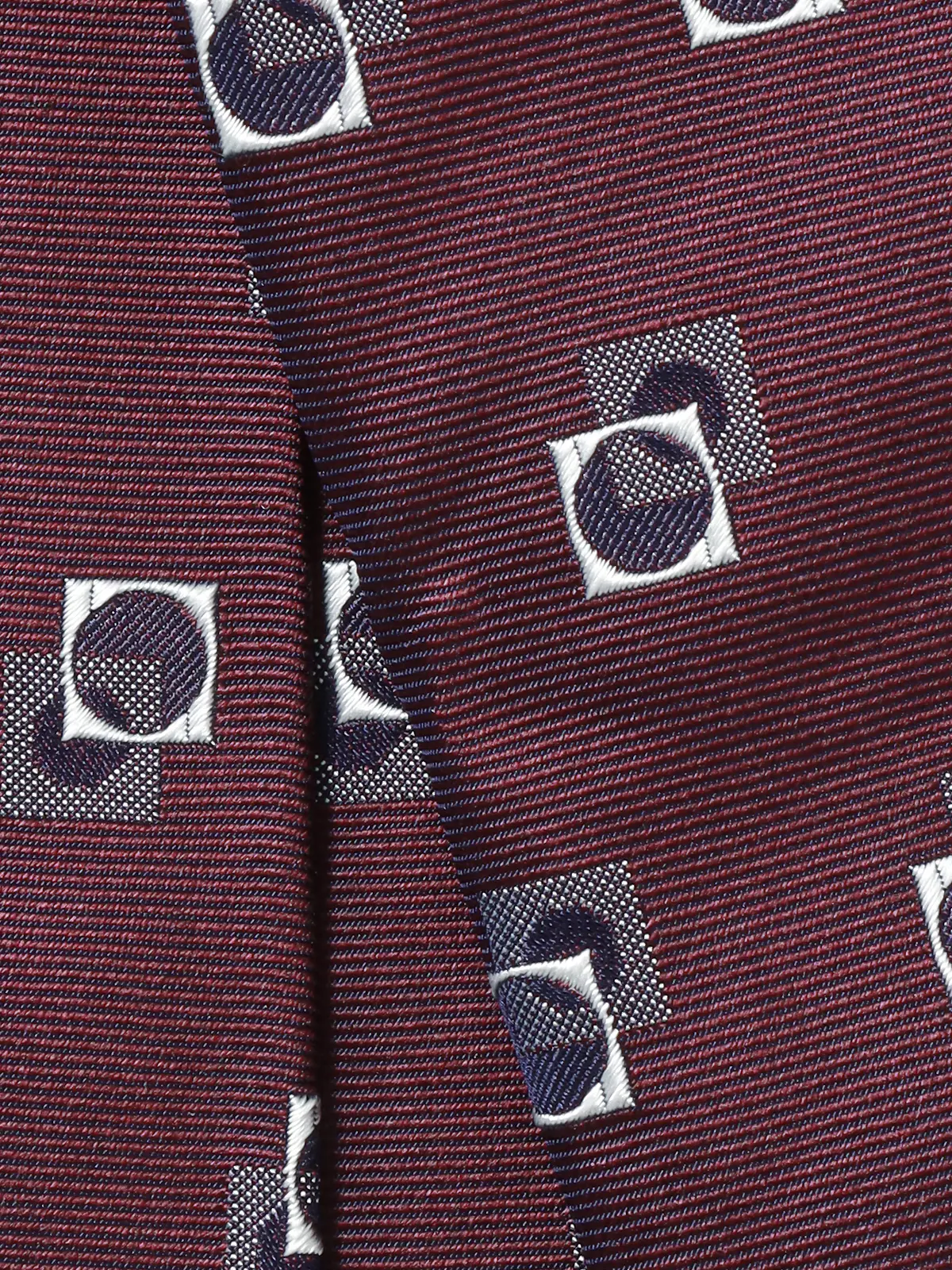 ネクタイ／桐生織／JAPAN MADE／シルク／小紋 ボルドー 0