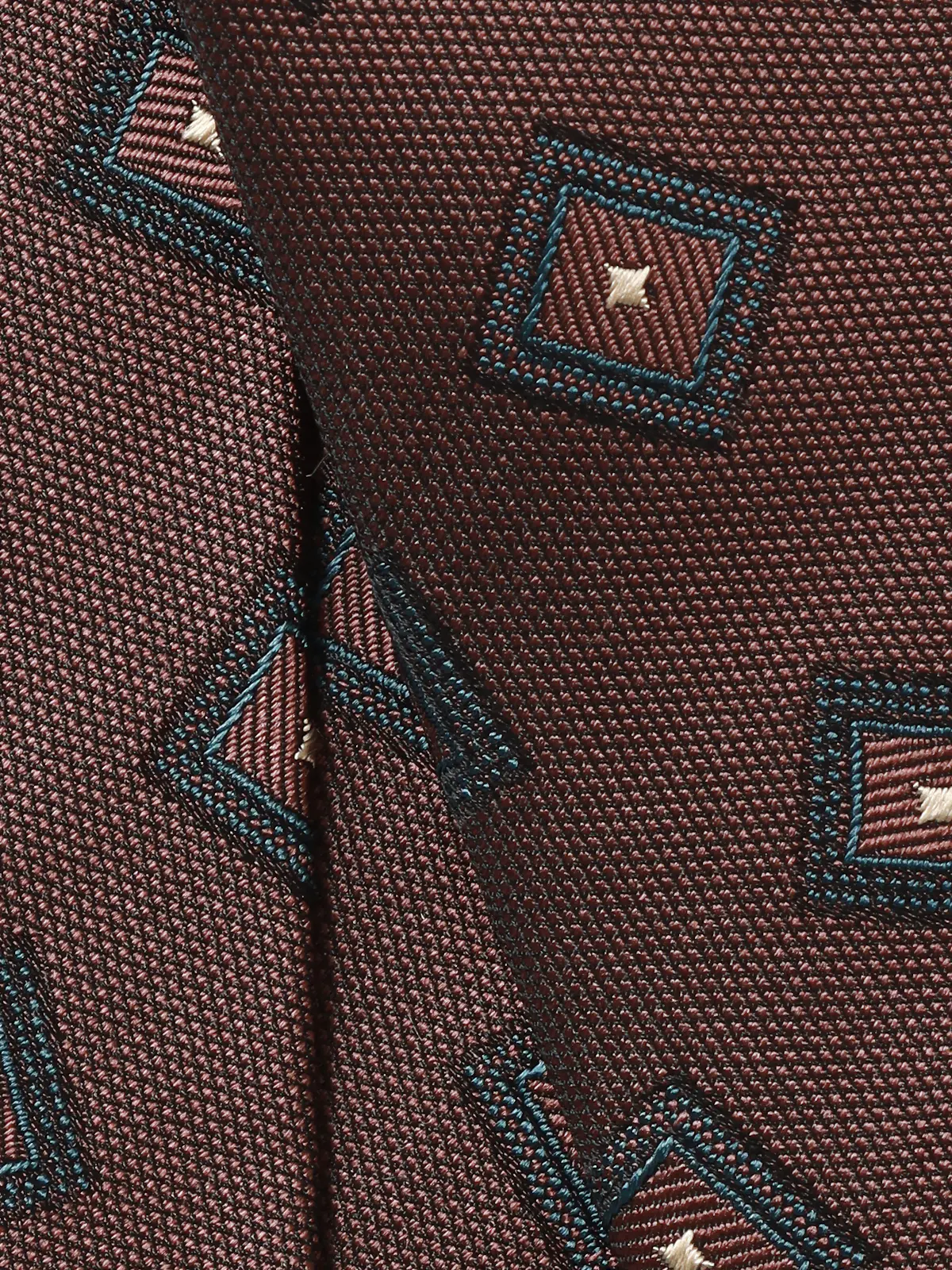 ネクタイ/ふじやま織/JAPAN MADE/シルク/小紋 ブラウン 0