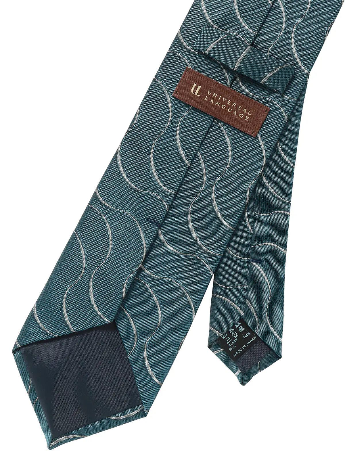 ネクタイ/ふじやま織/JAPAN MADE/シルク/総柄 グリーン 0