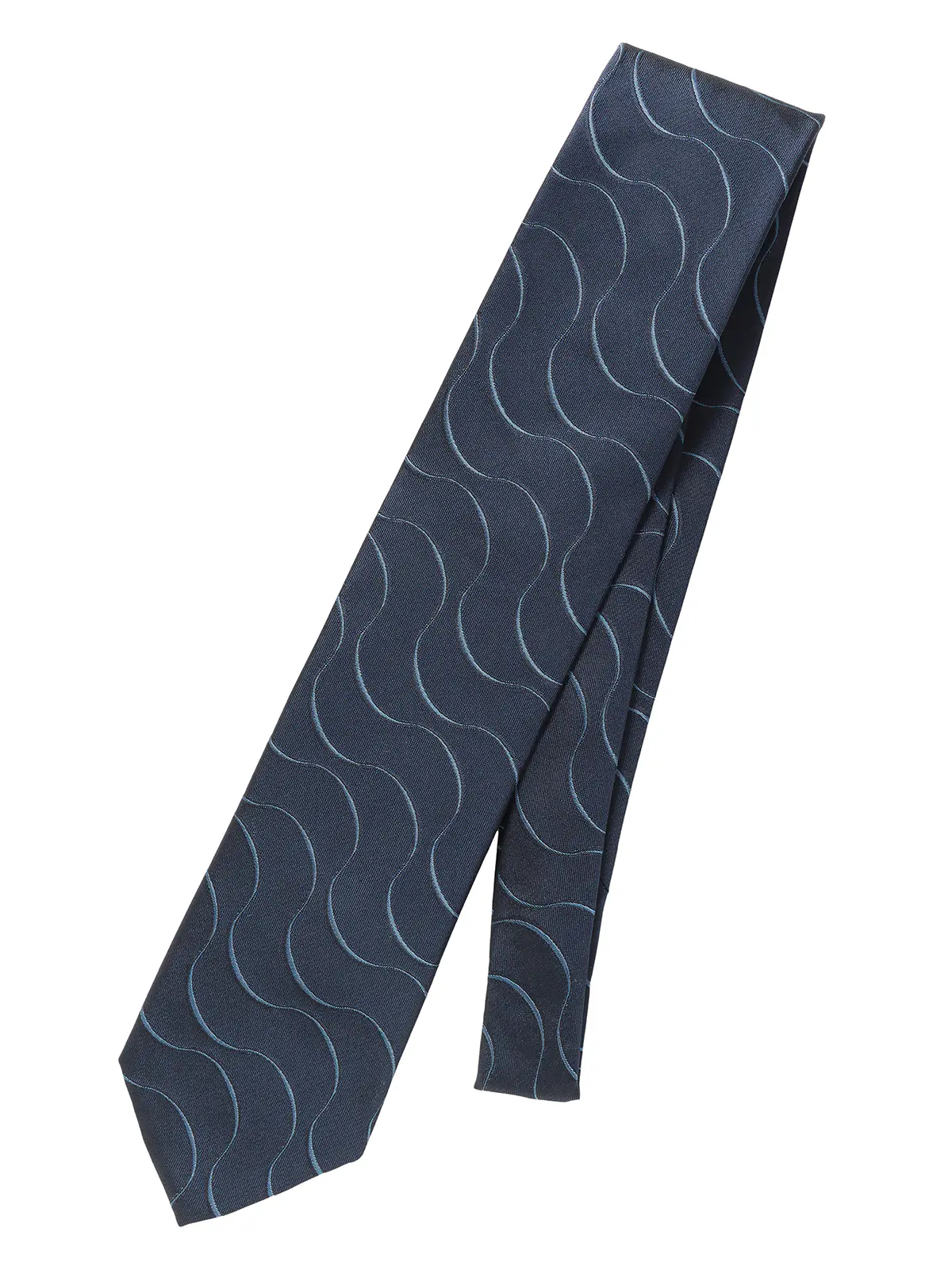 ネクタイ／ふじやま織／JAPAN MADE／シルク／総柄 ネイビー 0