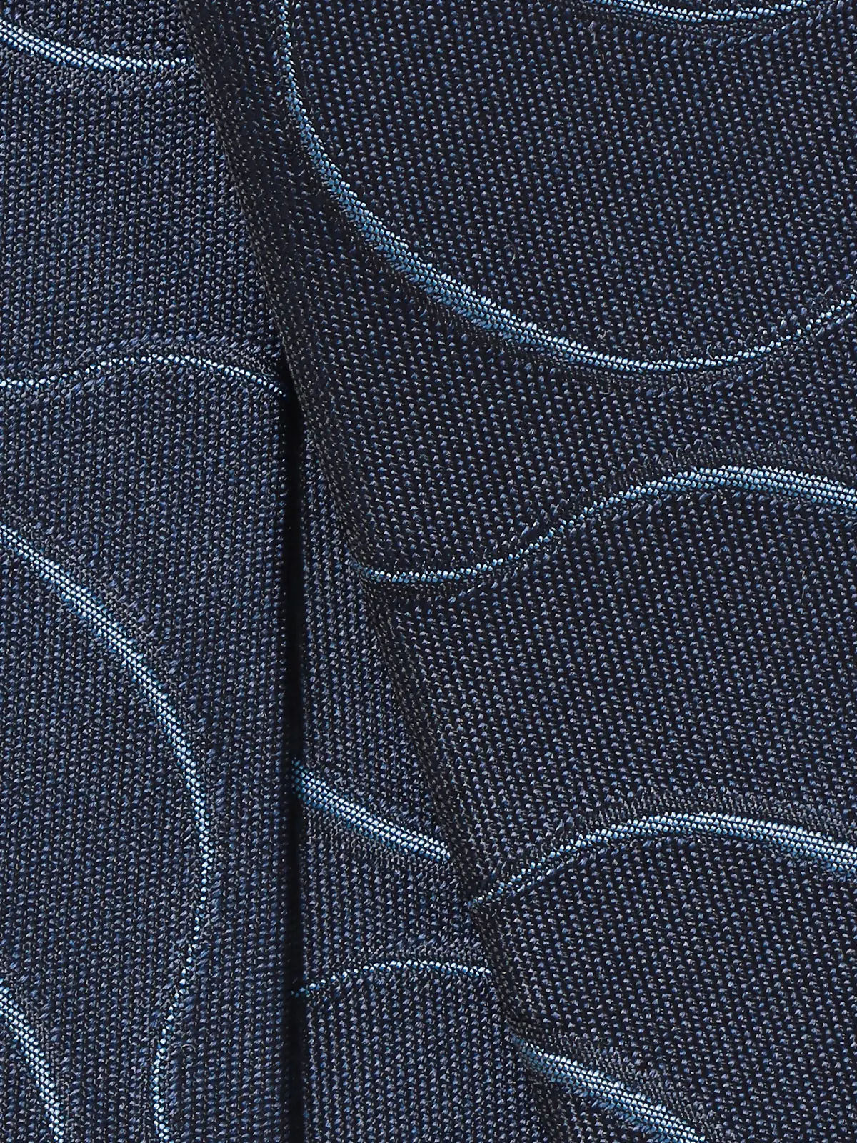 ネクタイ／ふじやま織／JAPAN MADE／シルク／総柄 ネイビー 0