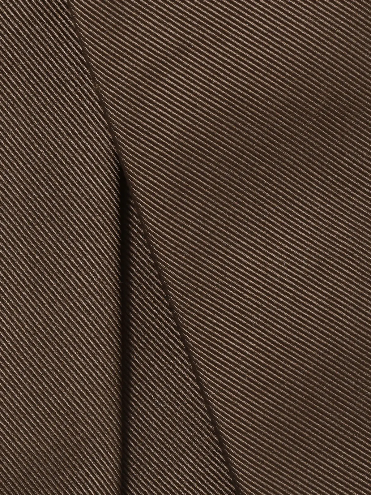 ネクタイ/モガドール/JAPAN MADE/シルクコットン/無地 ブラウン 0