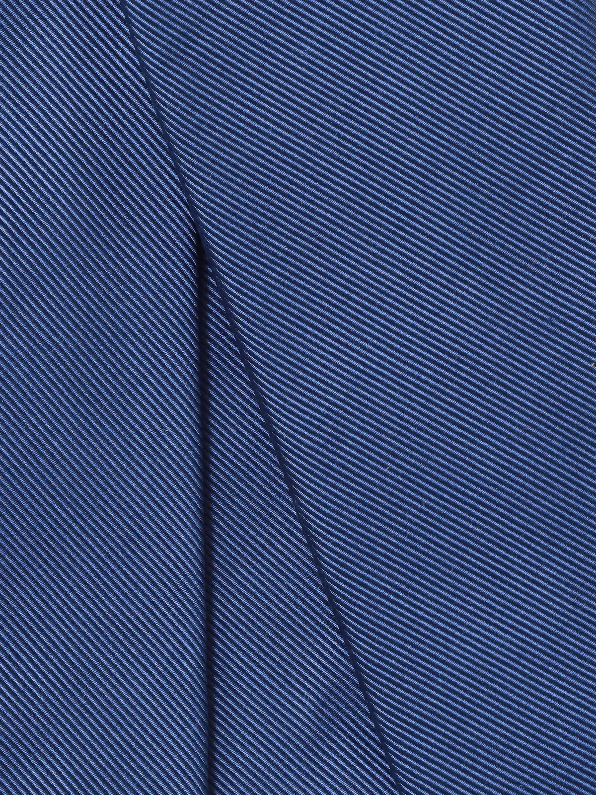 ネクタイ/モガドール/JAPAN MADE/シルクコットン/無地 ブルー 0