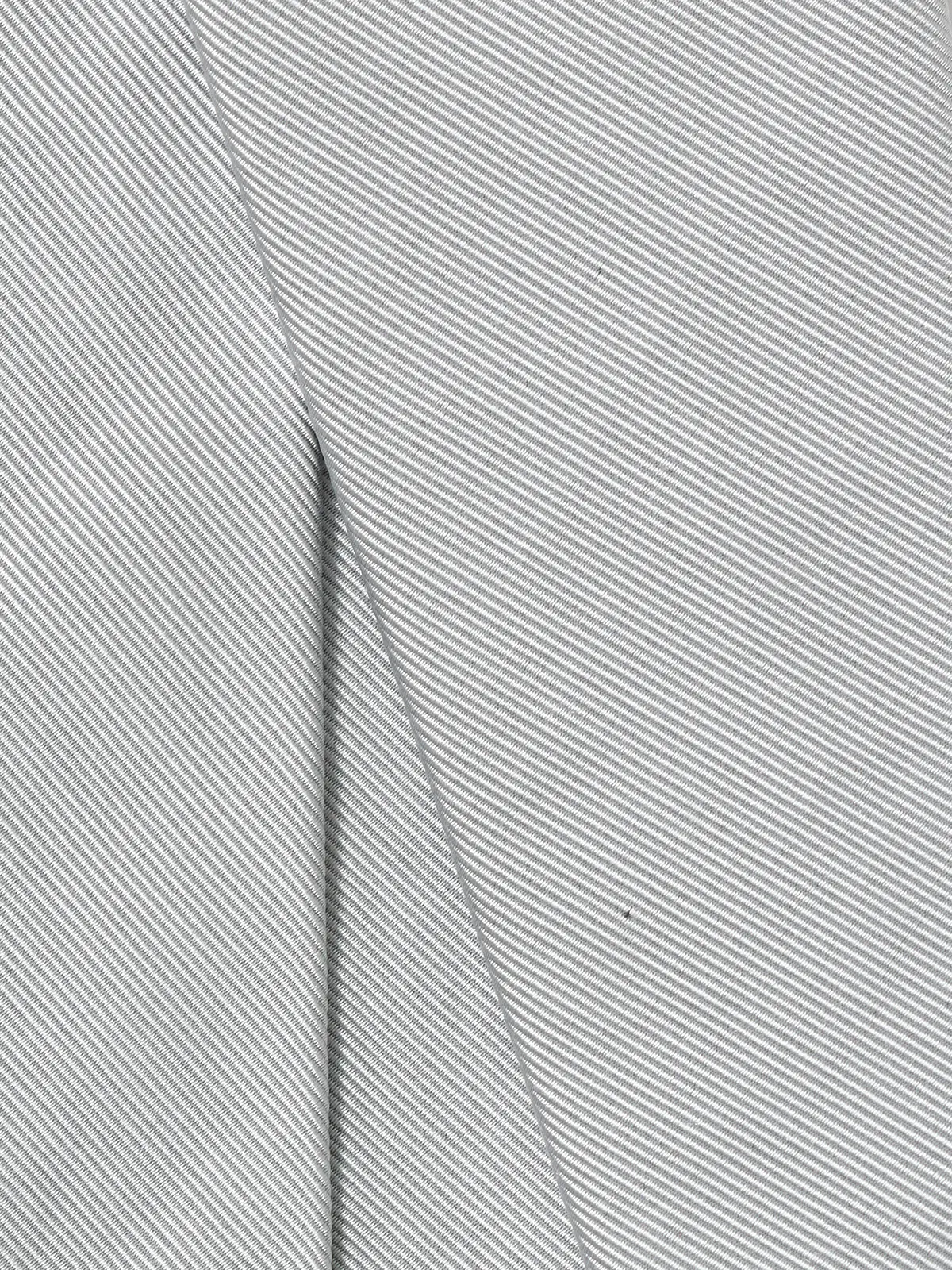 ネクタイ／モガドール／JAPAN MADE／シルクコットン／無地 シルバー 0