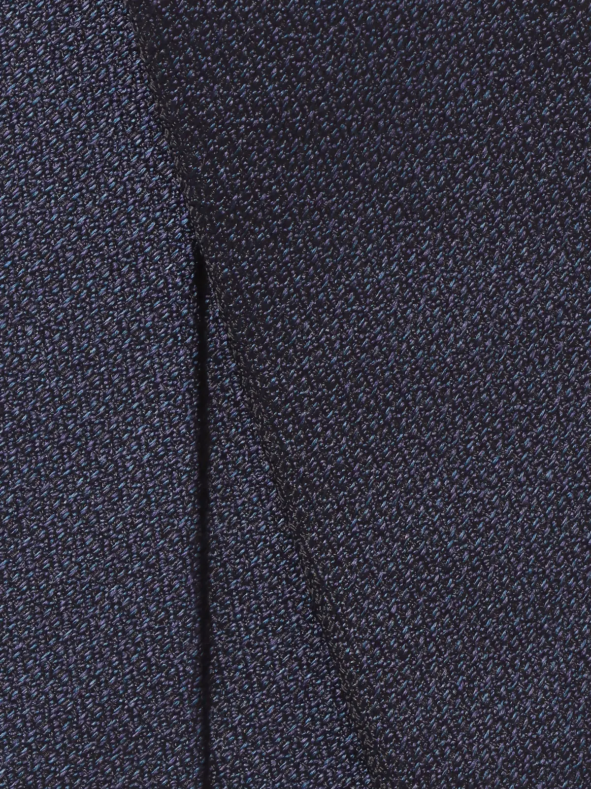 ネクタイ／ふじやま織／JAPAN MADE／シルク／無地 ネイビー 0