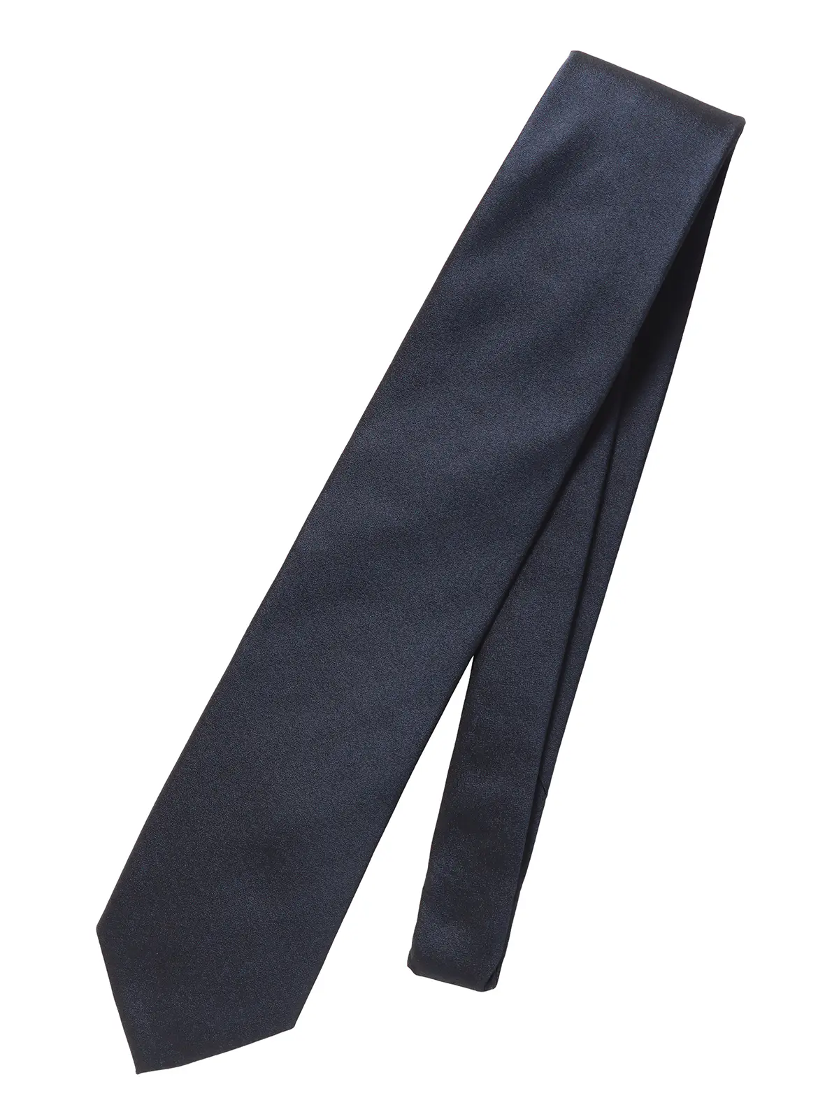 ネクタイ／ふじやま織／JAPAN MADE／シルク／無地 ネイビー 2