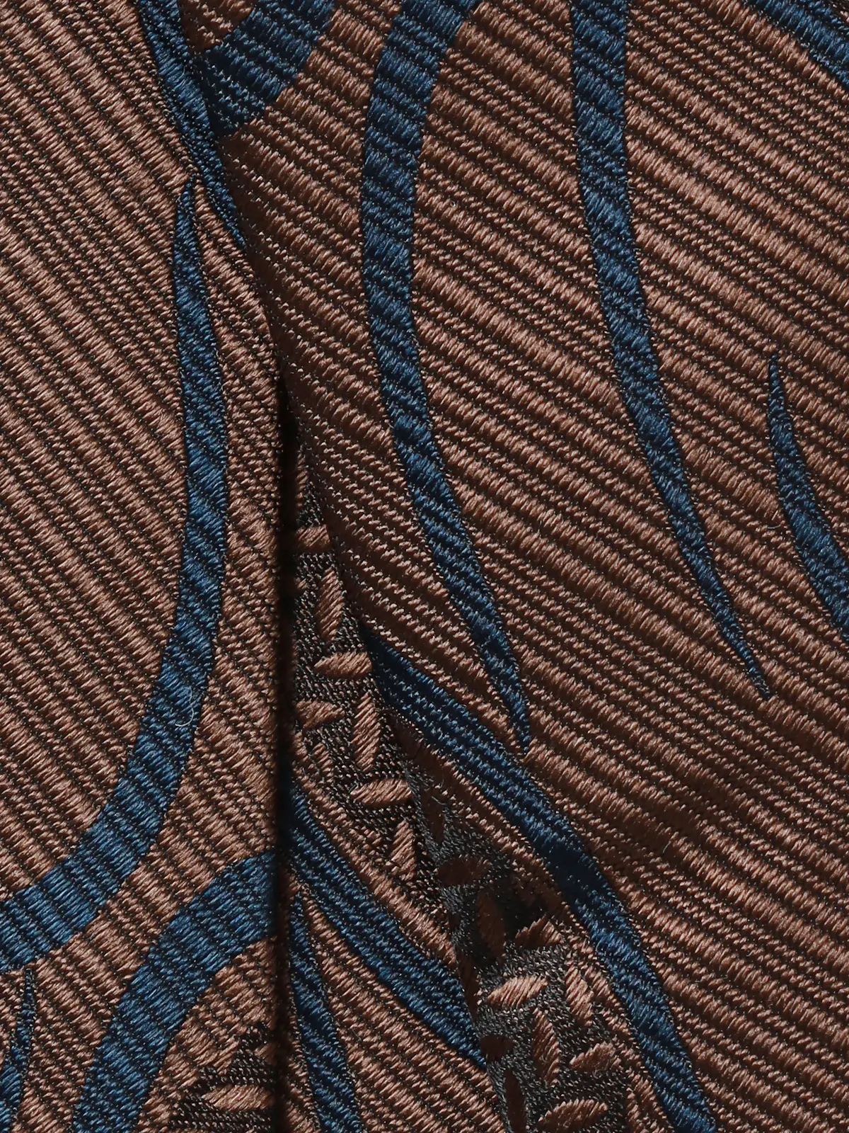 ネクタイ/桐生織/JAPAN MADE/シルク/総柄 ブラウン 0