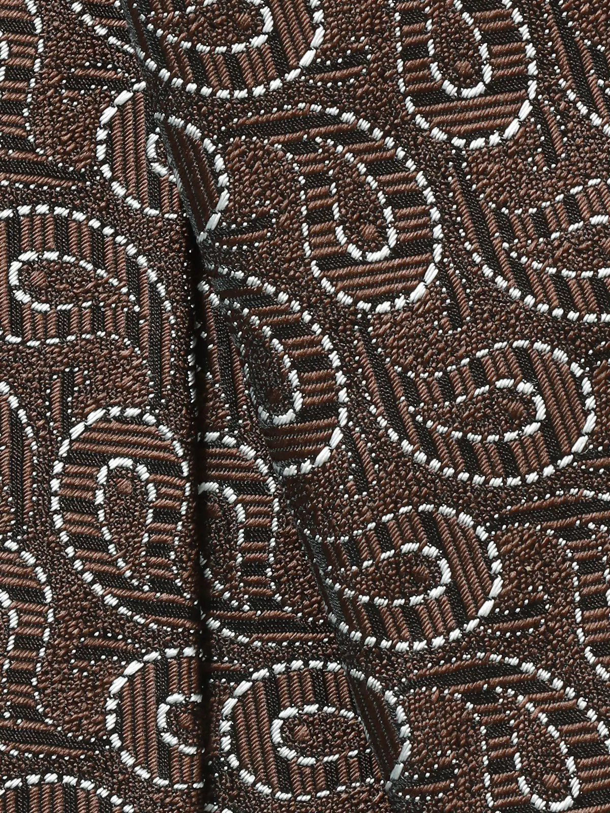 ネクタイ/桐生織/JAPAN MADE/シルク/ペイズリー ブラウン 1