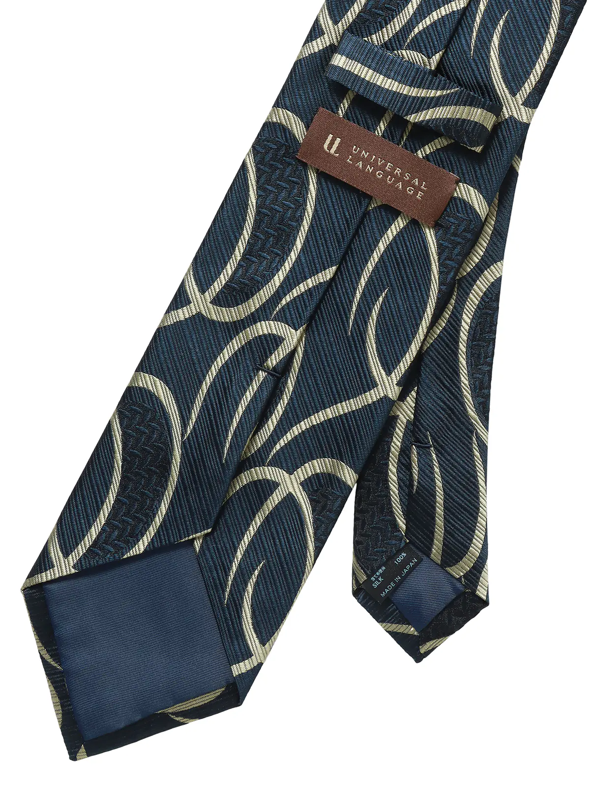 ネクタイ/桐生織/JAPAN MADE/シルク/総柄 ネイビー 0