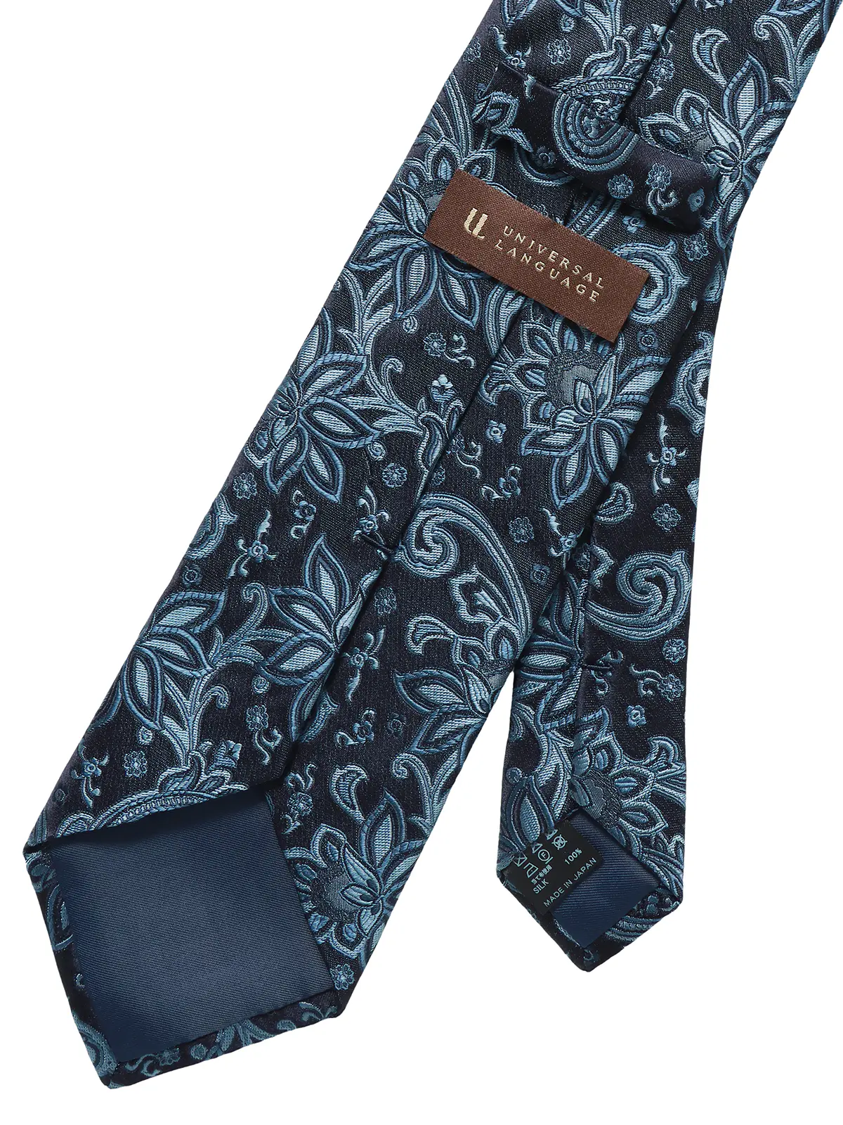 ネクタイ/桐生織/JAPAN MADE/シルク/ペイズリー ネイビー 1
