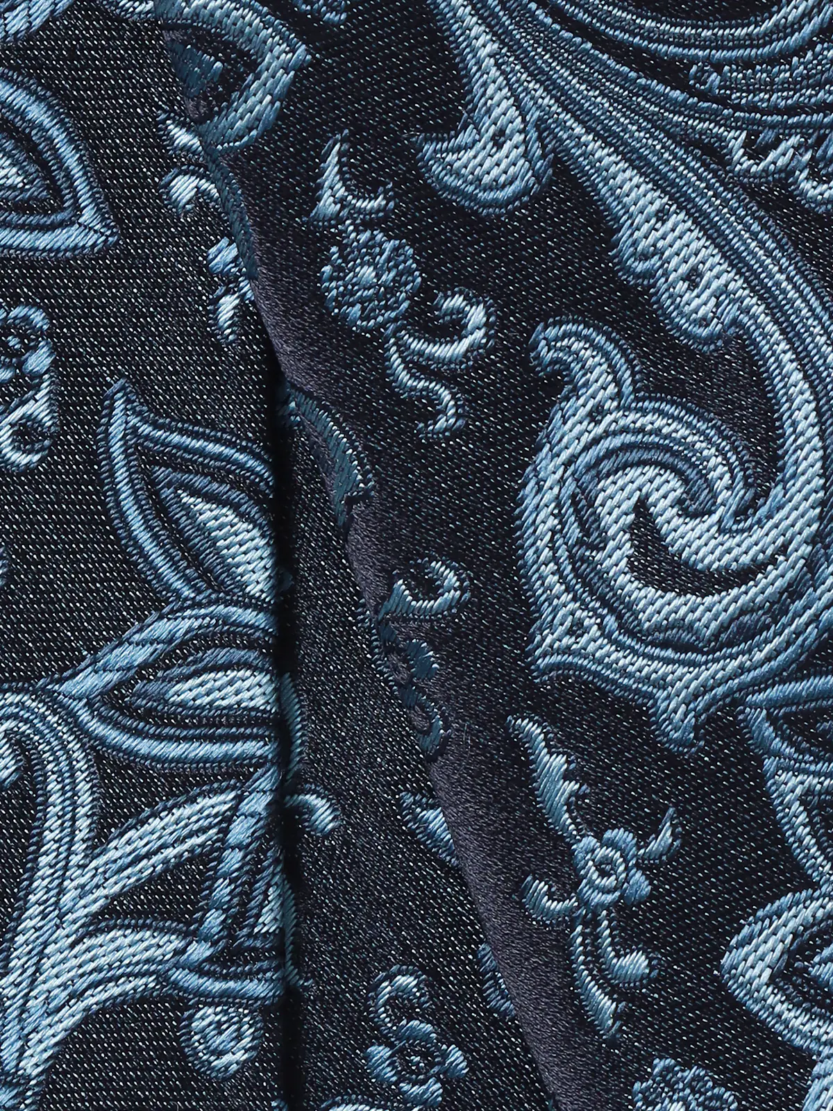 ネクタイ/桐生織/JAPAN MADE/シルク/ペイズリー ネイビー 1