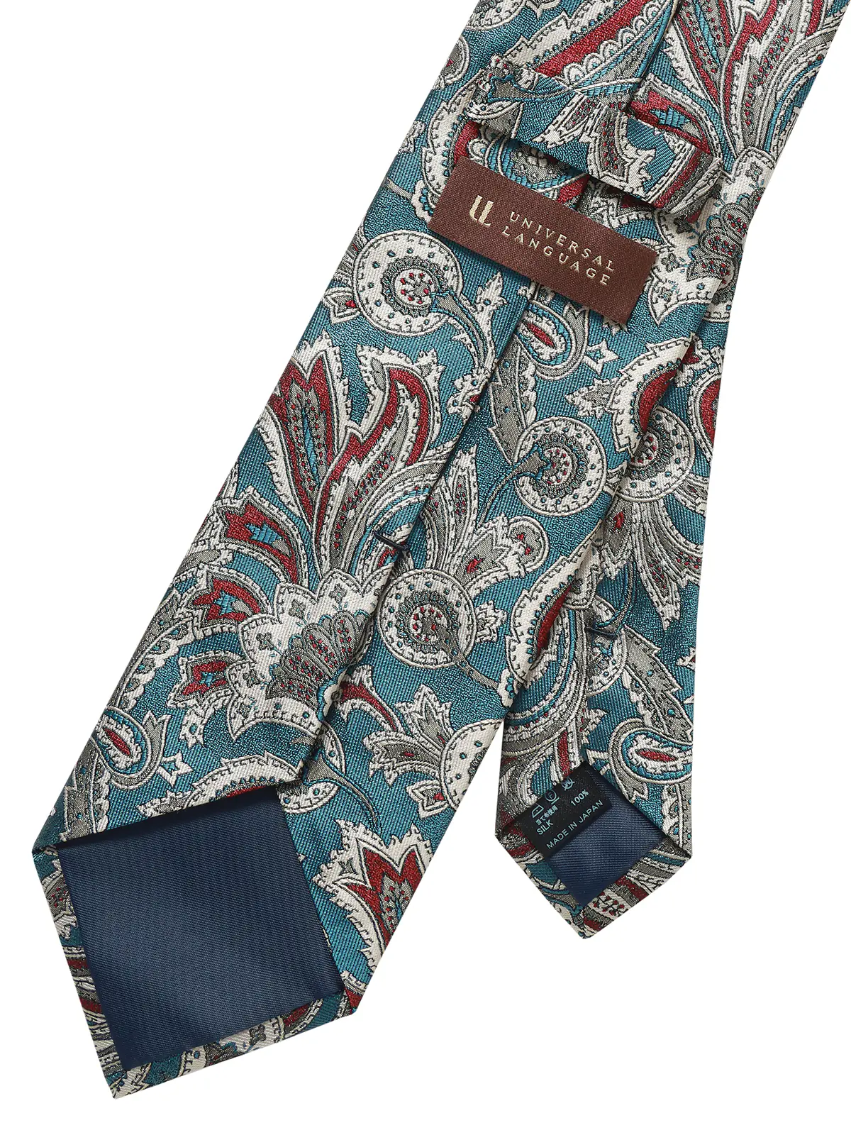 ネクタイ/桐生織/JAPAN MADE/シルク/ペイズリー ブルー 2