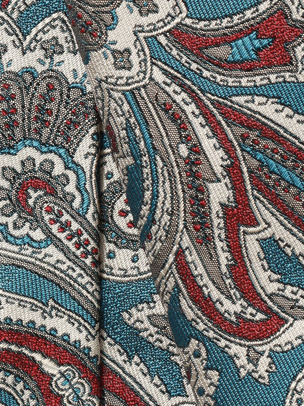 ネクタイ/桐生織/JAPAN MADE/シルク/ペイズリー ブルー 2