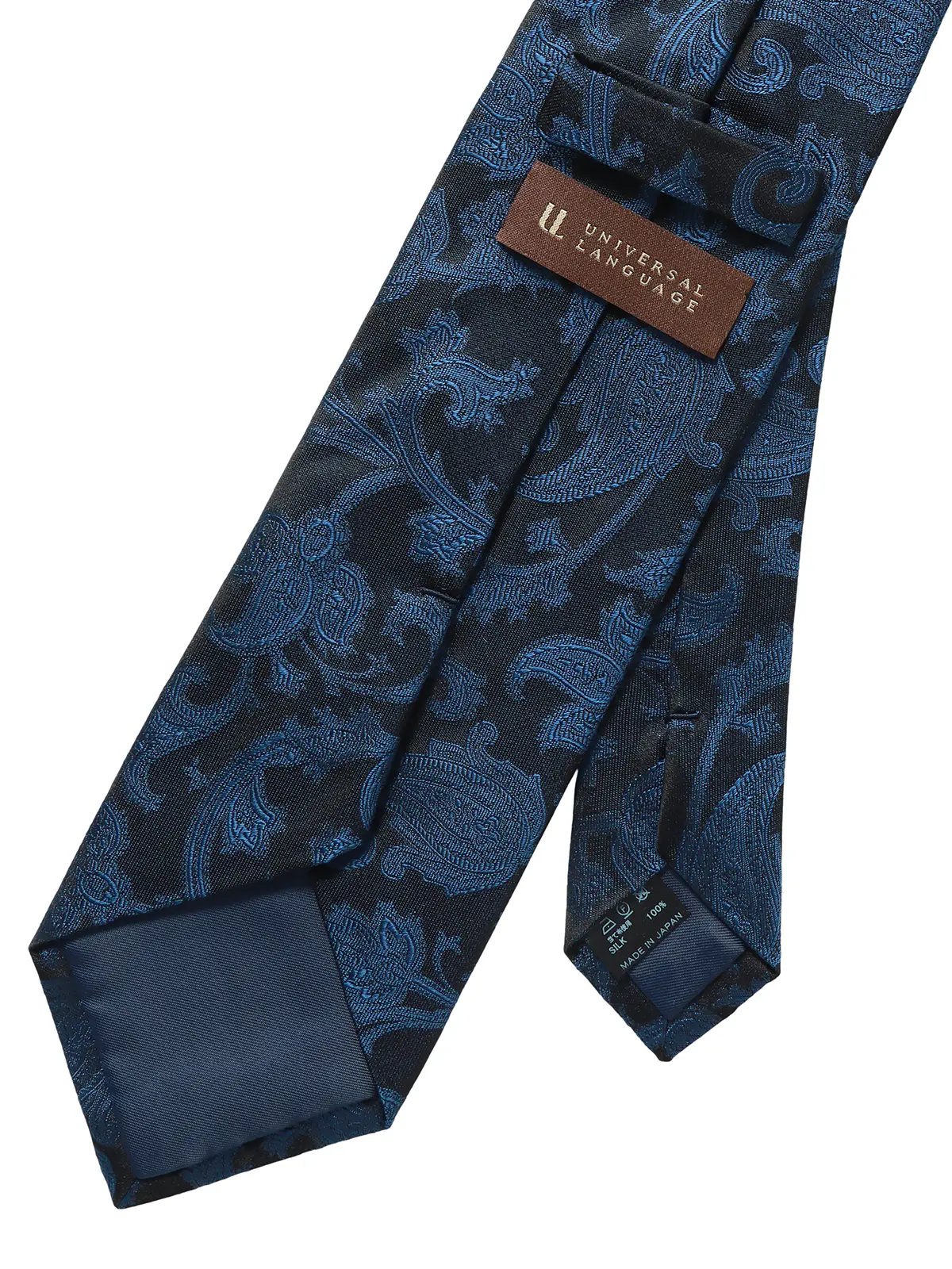 ネクタイ/桐生織/JAPAN MADE/シルク/ペイズリー ネイビー 4
